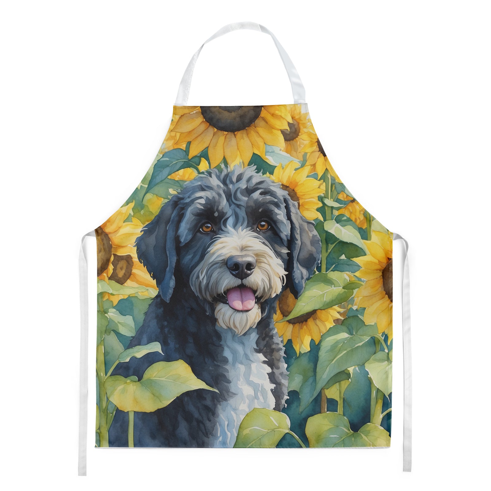Buy this Portuguese Water Dog in Sunflowers Apron