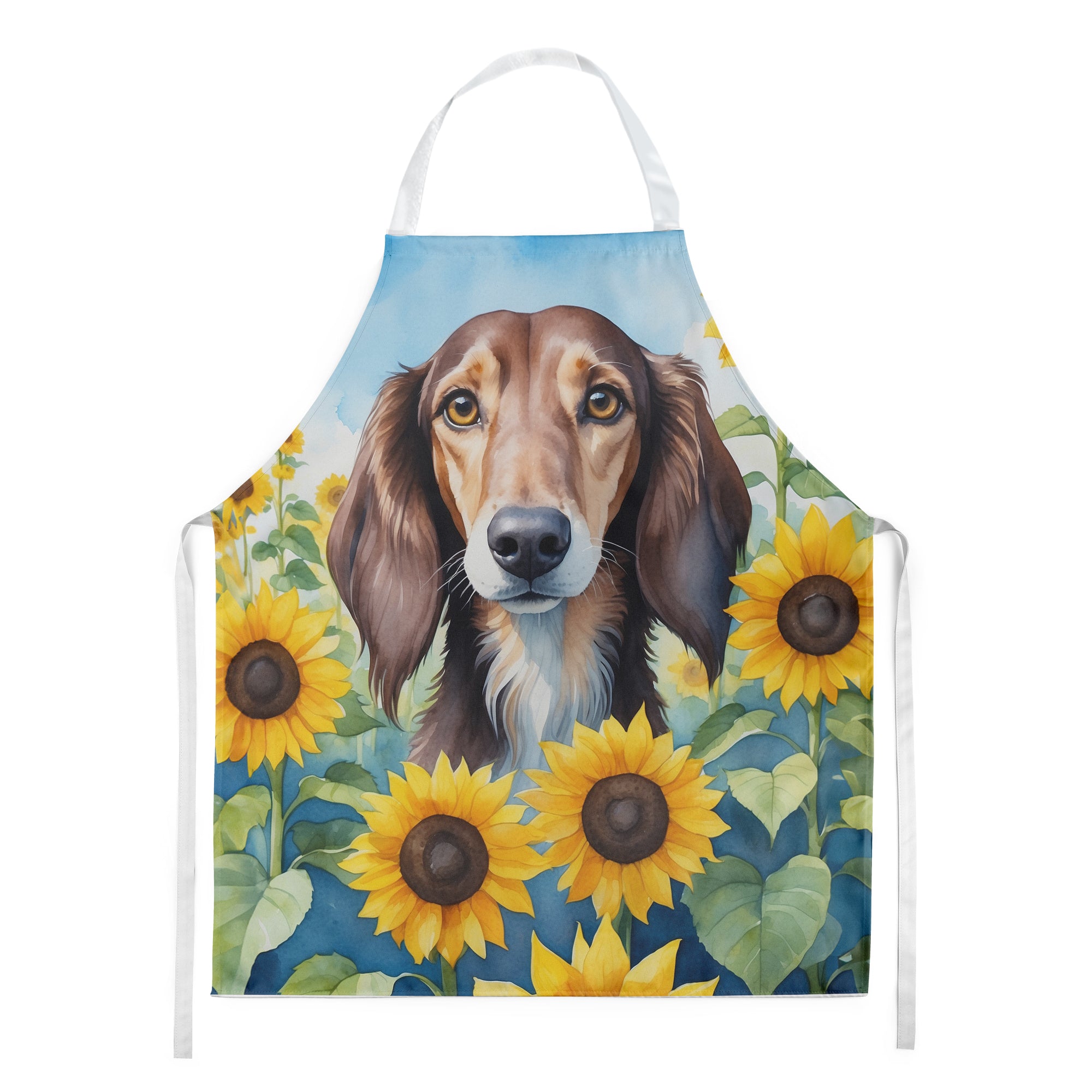Buy this Saluki in Sunflowers Apron