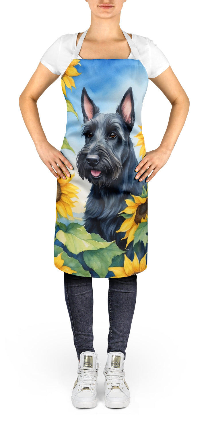 Buy this Scottish Terrier in Sunflowers Apron