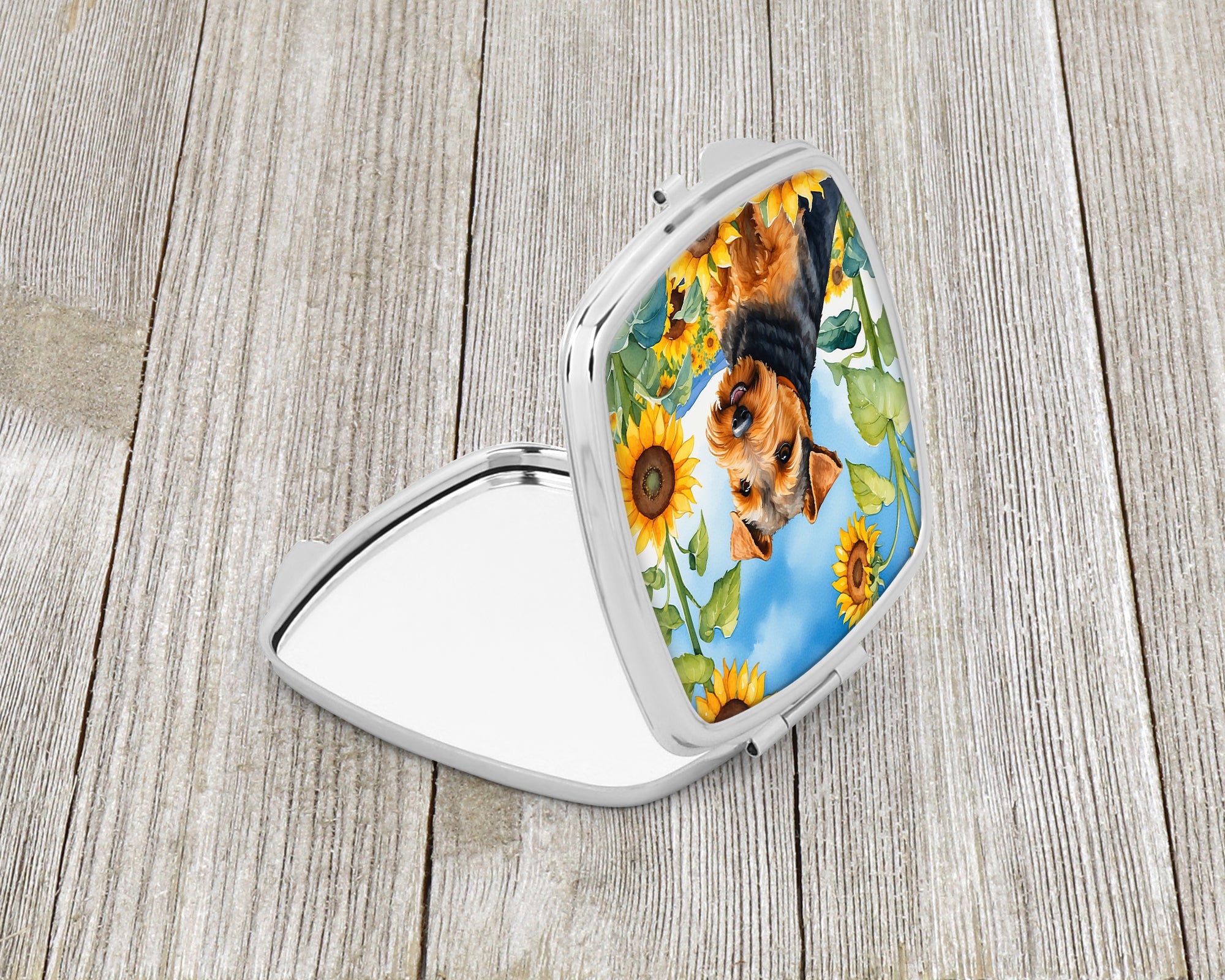 Buy this Welsh Terrier in Sunflowers Compact Mirror