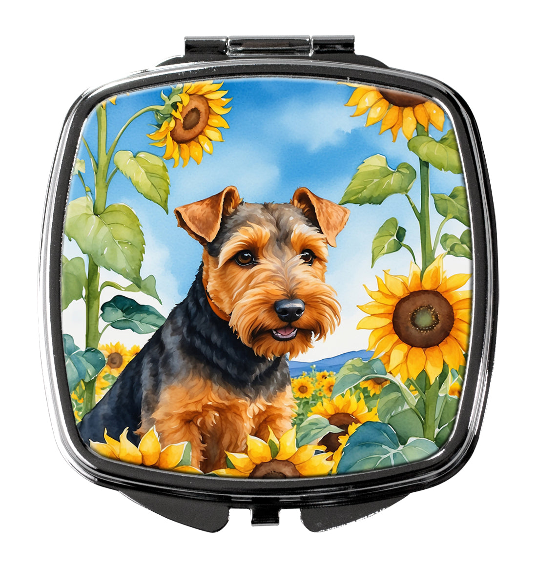 Buy this Welsh Terrier in Sunflowers Compact Mirror