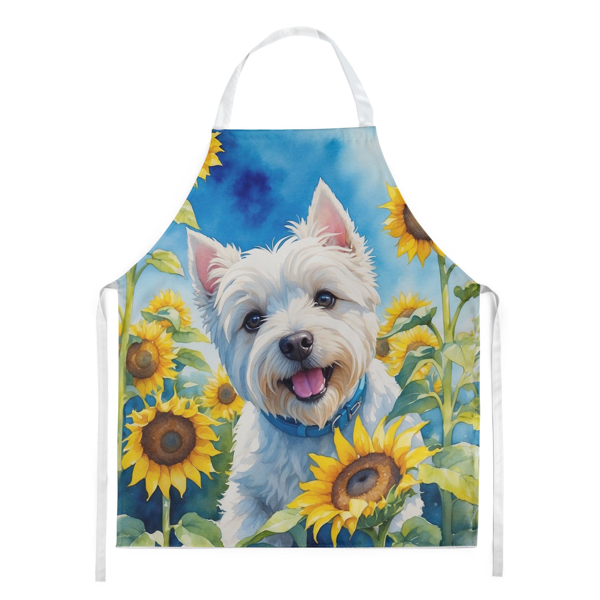 Buy this Westie in Sunflowers Apron