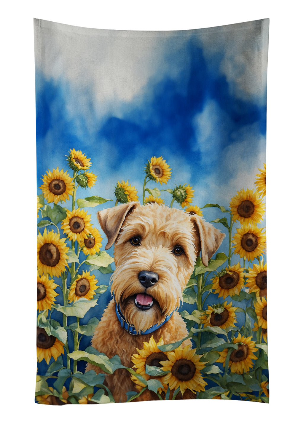 Buy this Wheaten Terrier in Sunflowers Kitchen Towel
