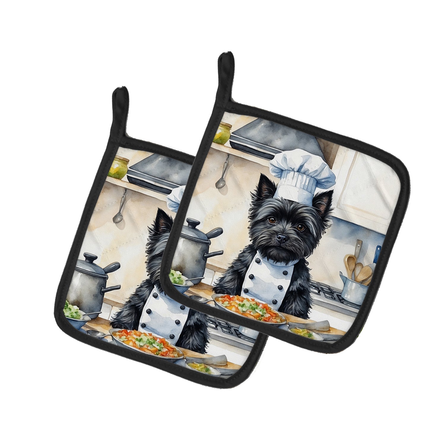 Buy this Cairn Terrier The Chef Pair of Pot Holders
