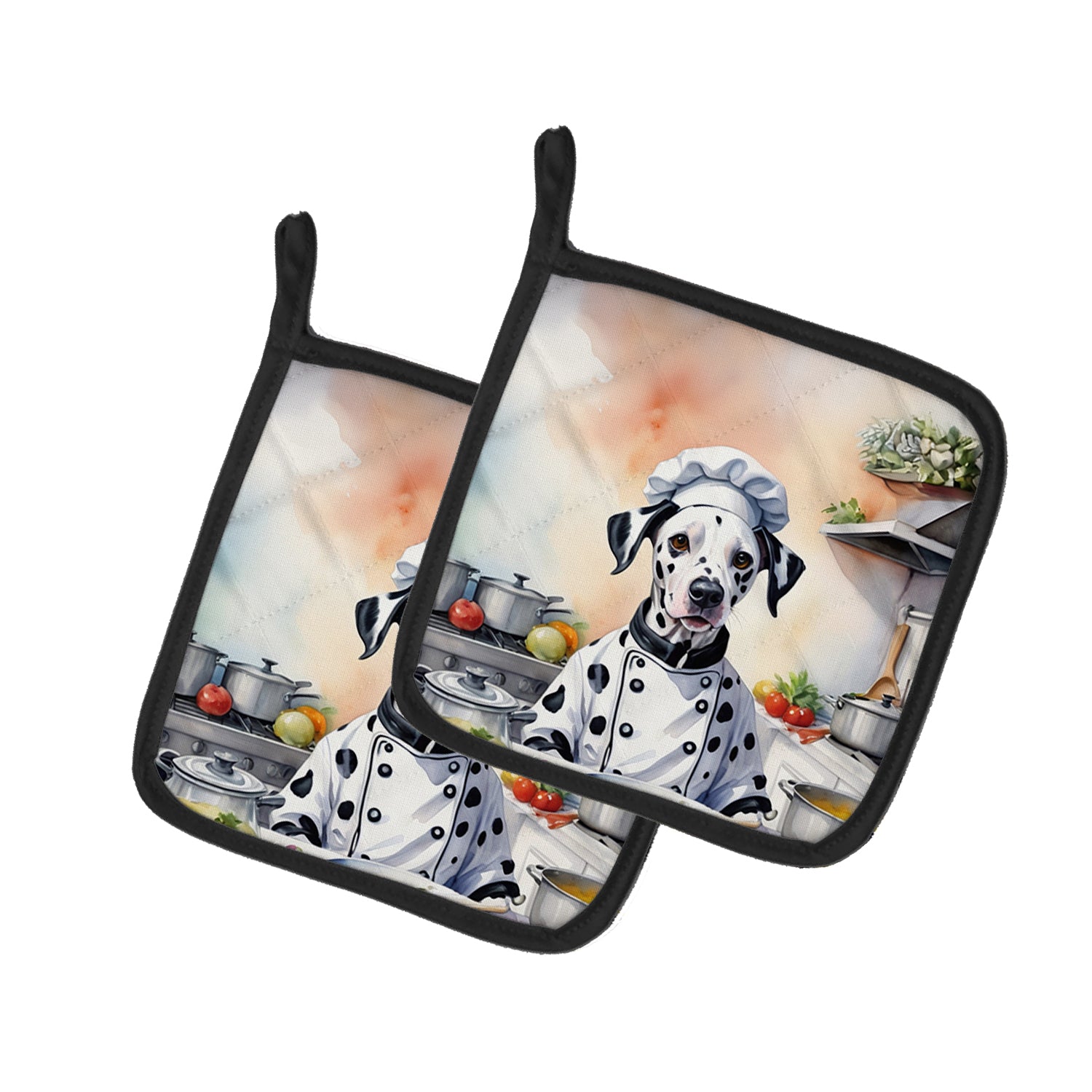 Buy this Dalmatian The Chef Pair of Pot Holders