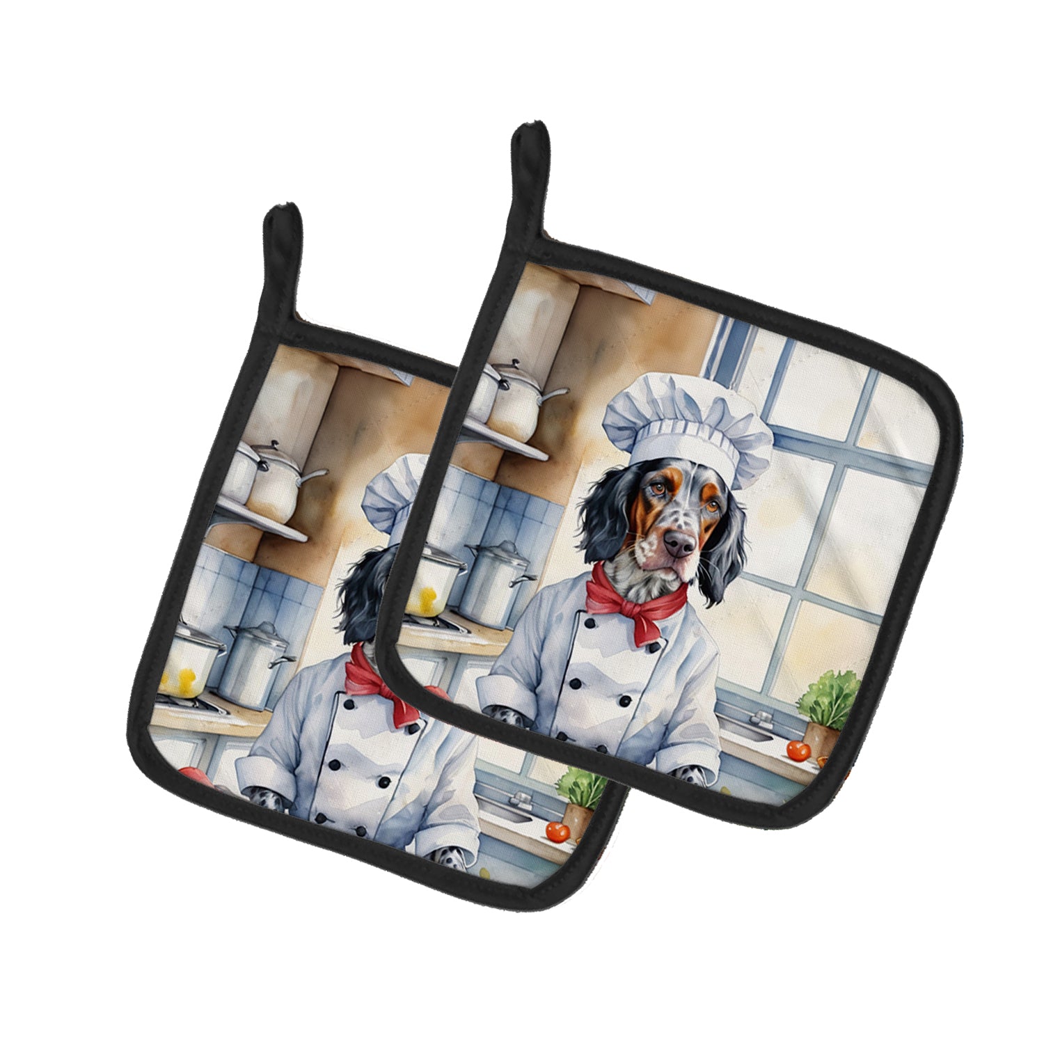 Buy this English Setter The Chef Pair of Pot Holders