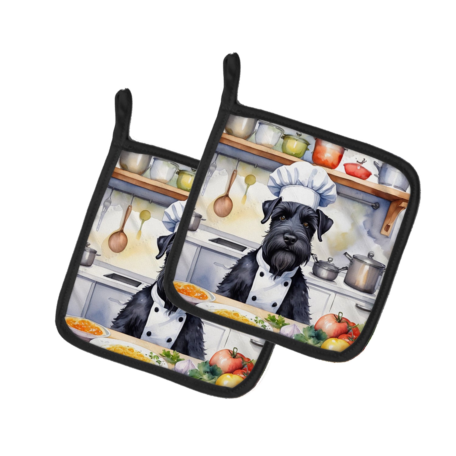 Buy this Giant Schnauzer The Chef Pair of Pot Holders