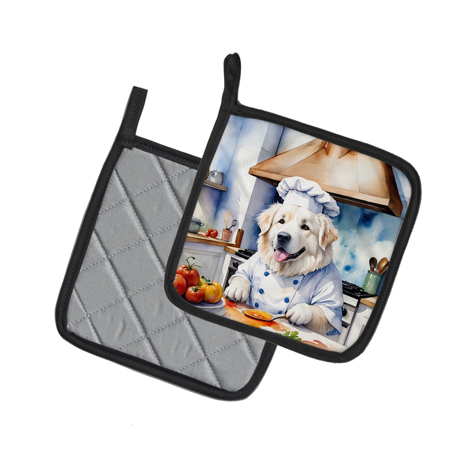 Great Pyrenees The Chef Pair of Pot Holders