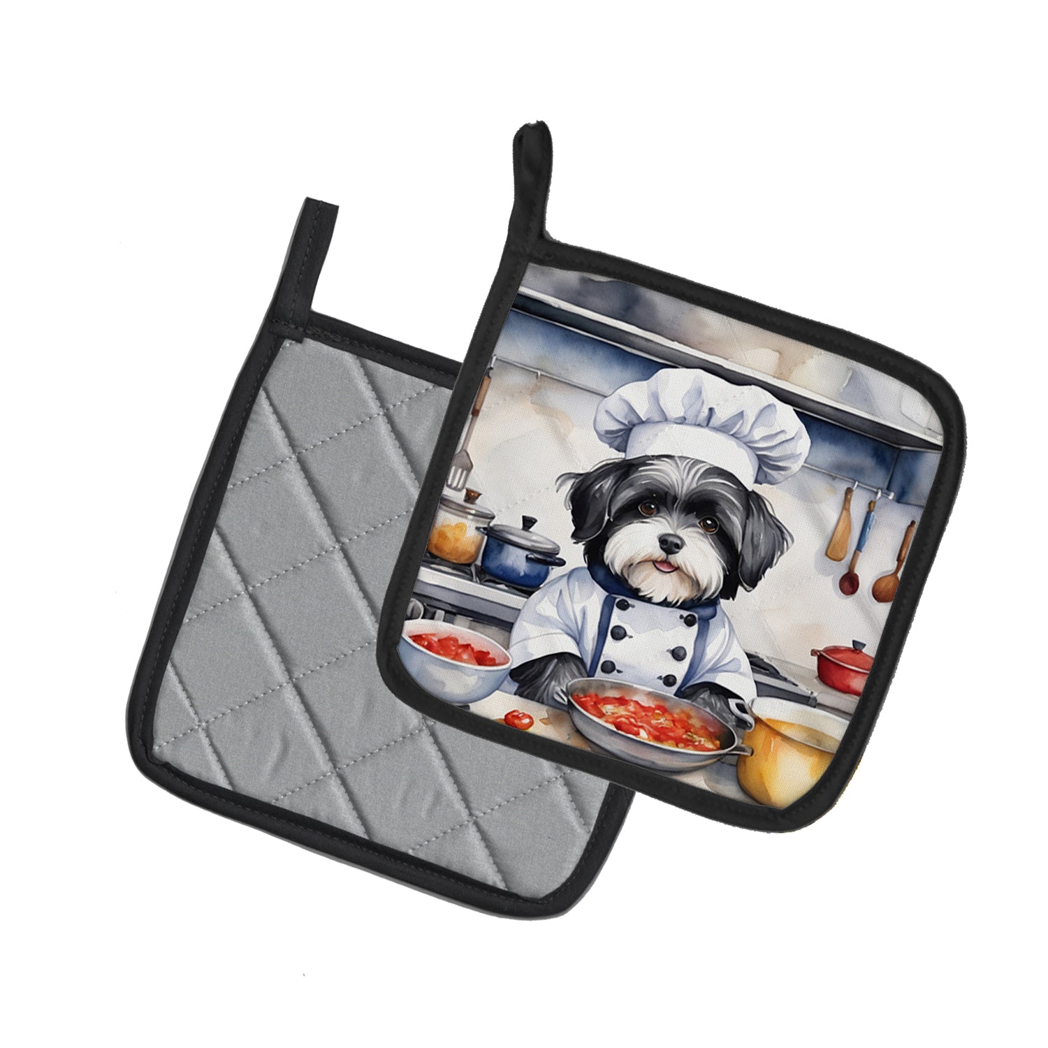 Havanese The Chef Pair of Pot Holders