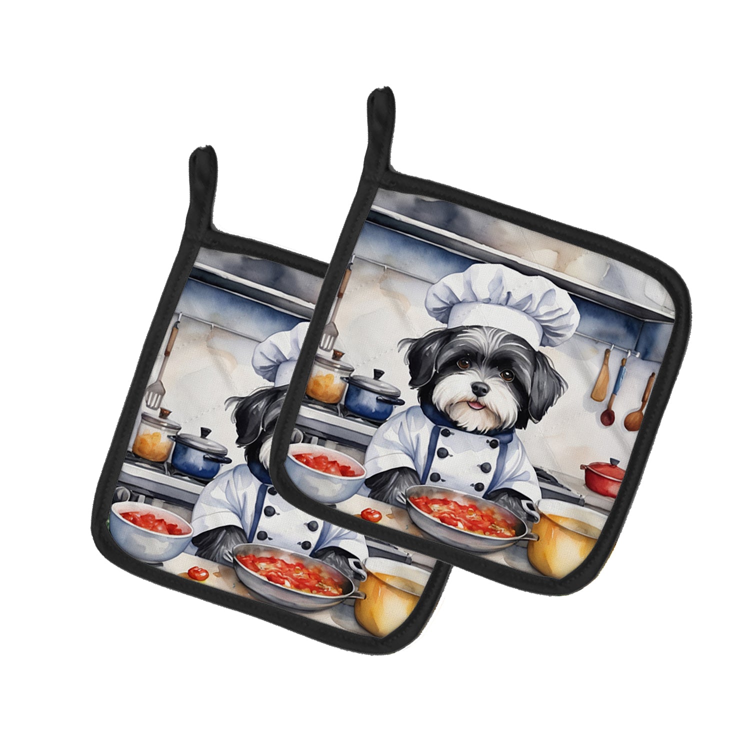 Buy this Havanese The Chef Pair of Pot Holders