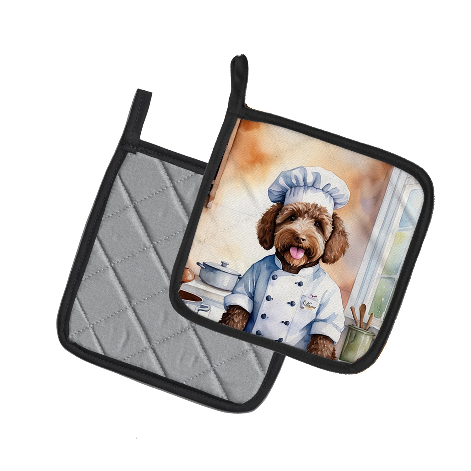 Buy this Labradoodle The Chef Pair of Pot Holders