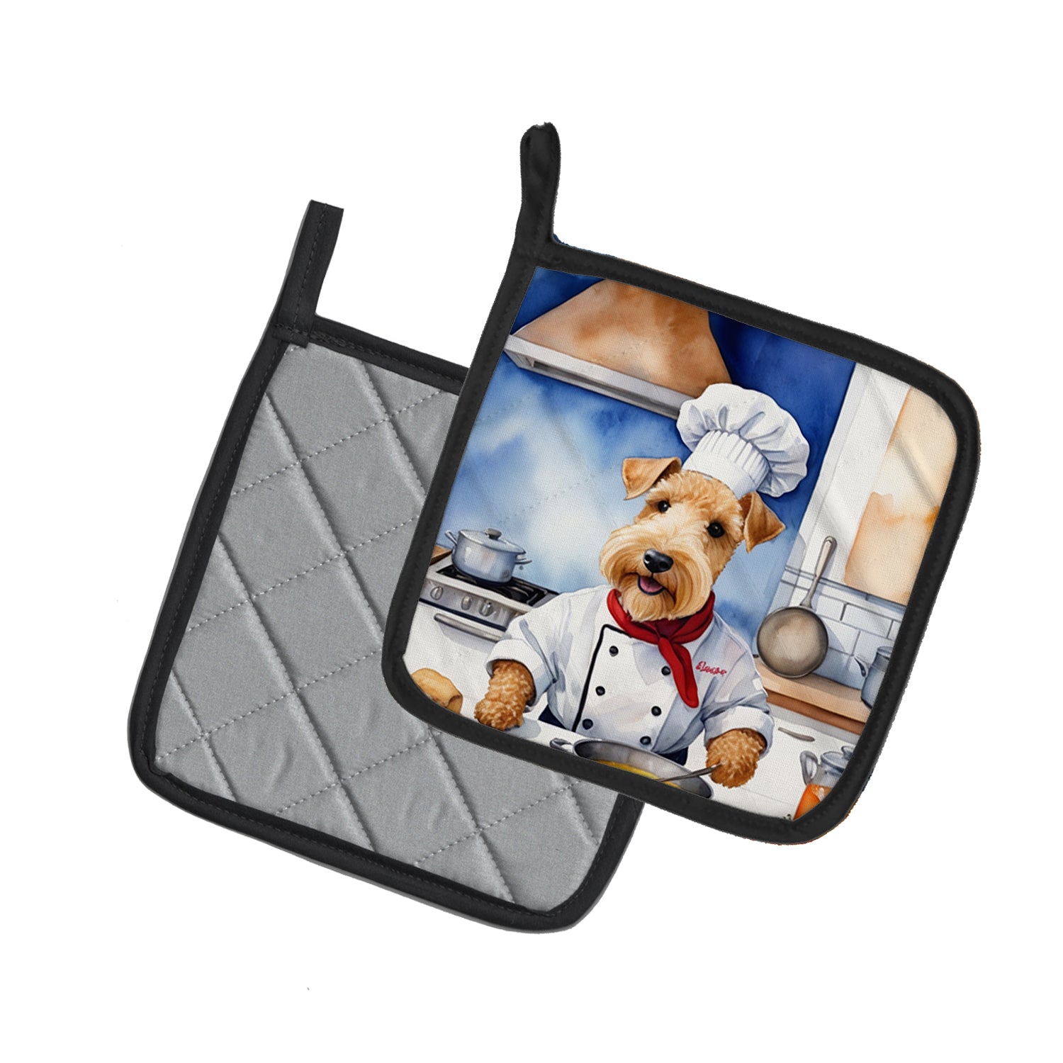 Lakeland Terrier The Chef Pair of Pot Holders