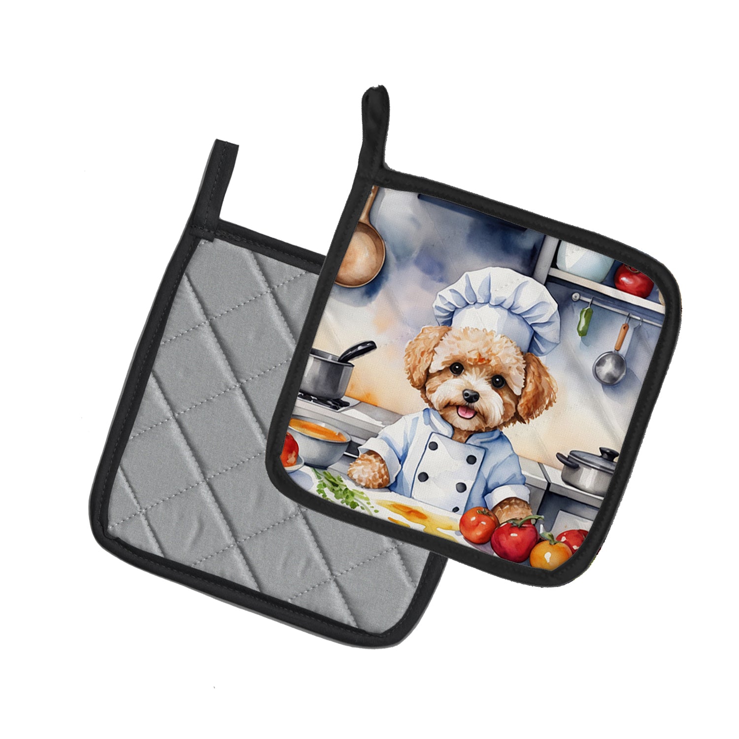 Buy this Maltipoo The Chef Pair of Pot Holders