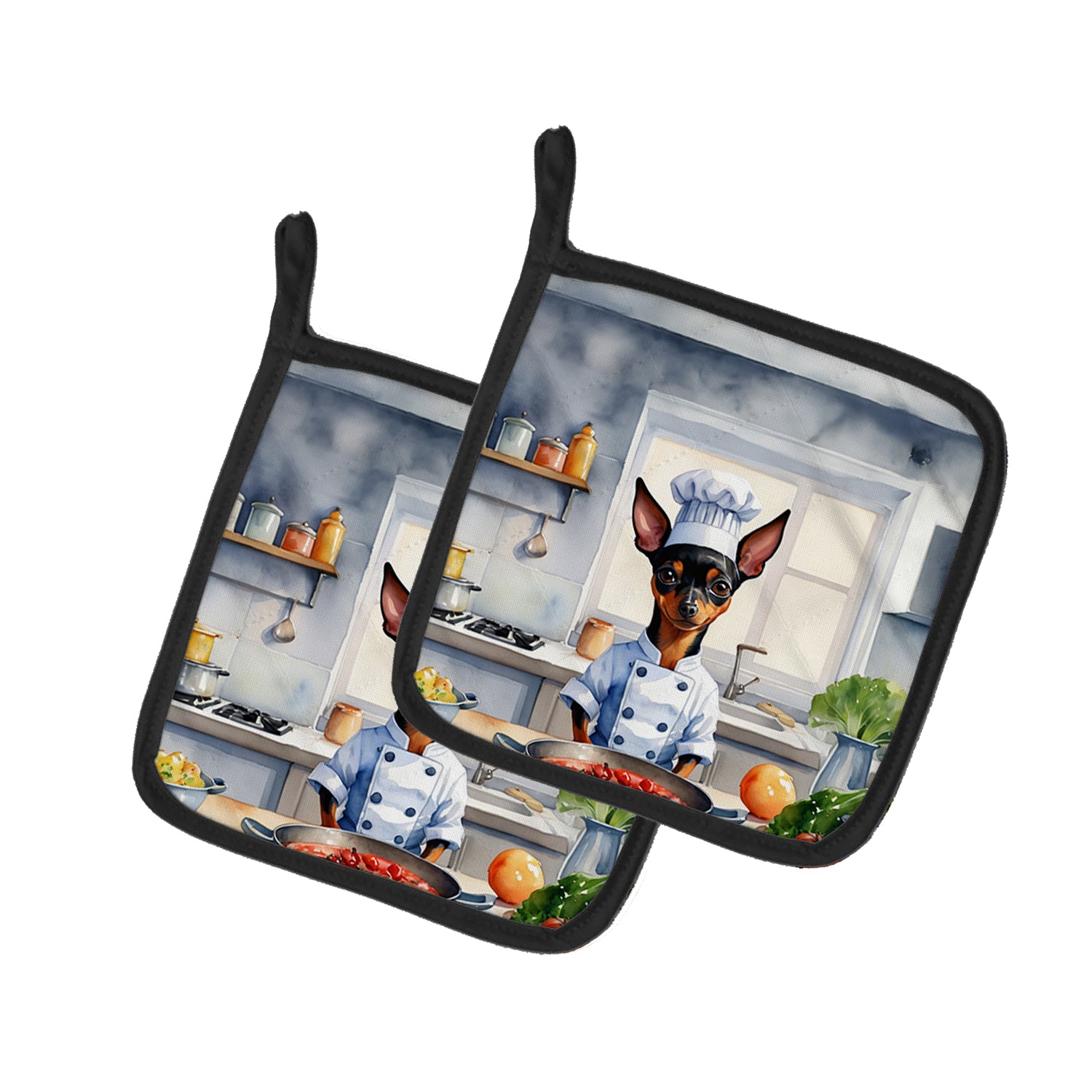 Buy this Miniature Pinscher The Chef Pair of Pot Holders