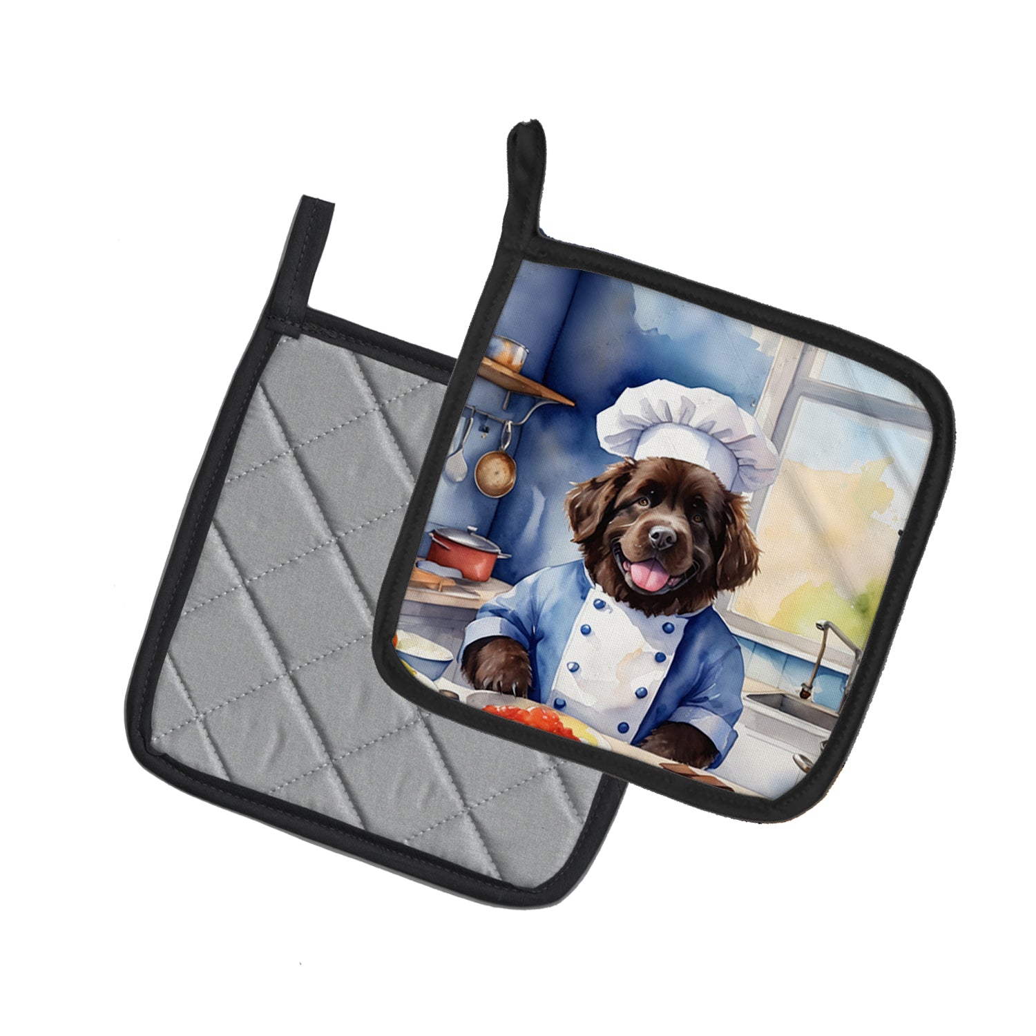 Newfoundland The Chef Pair of Pot Holders