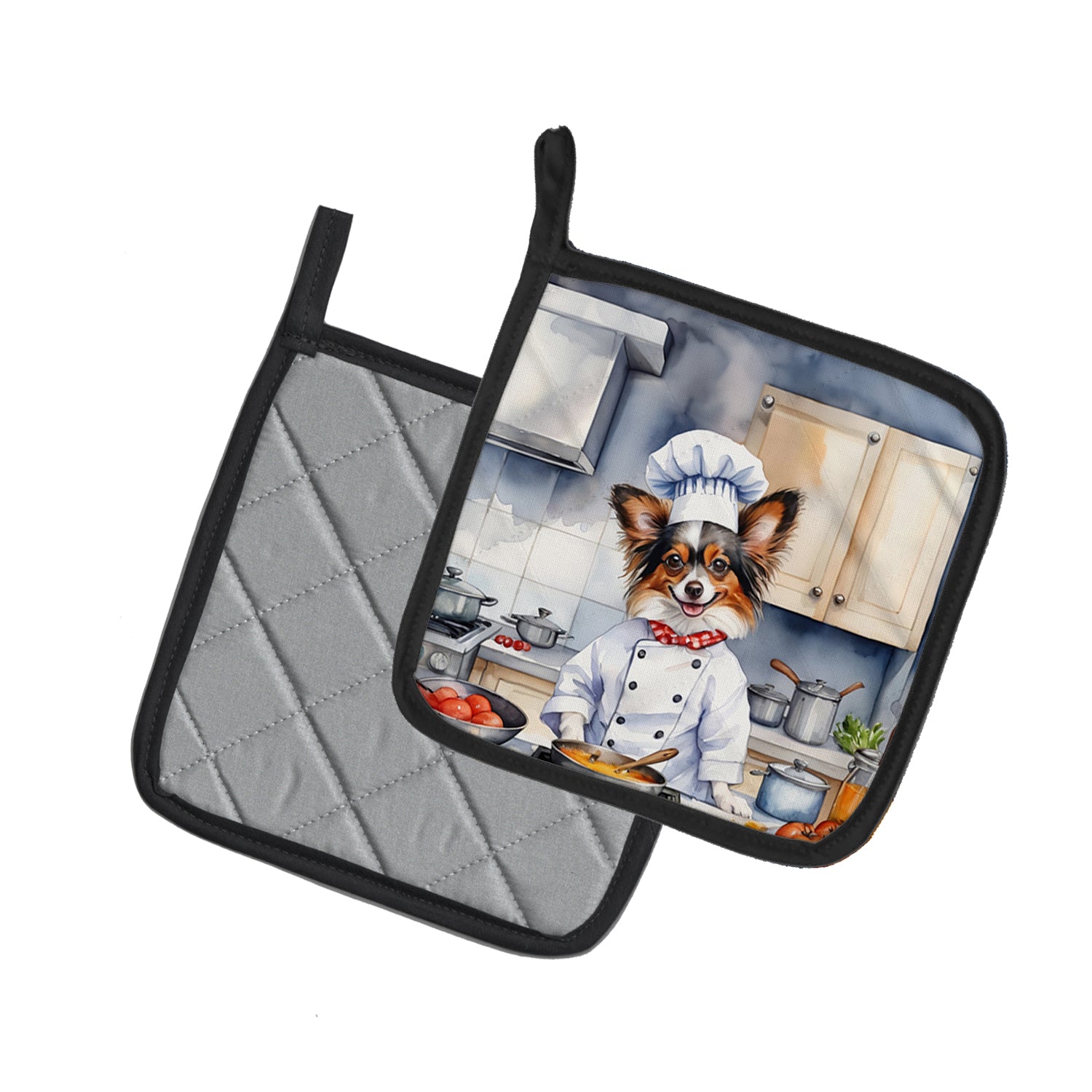 Papillon The Chef Pair of Pot Holders