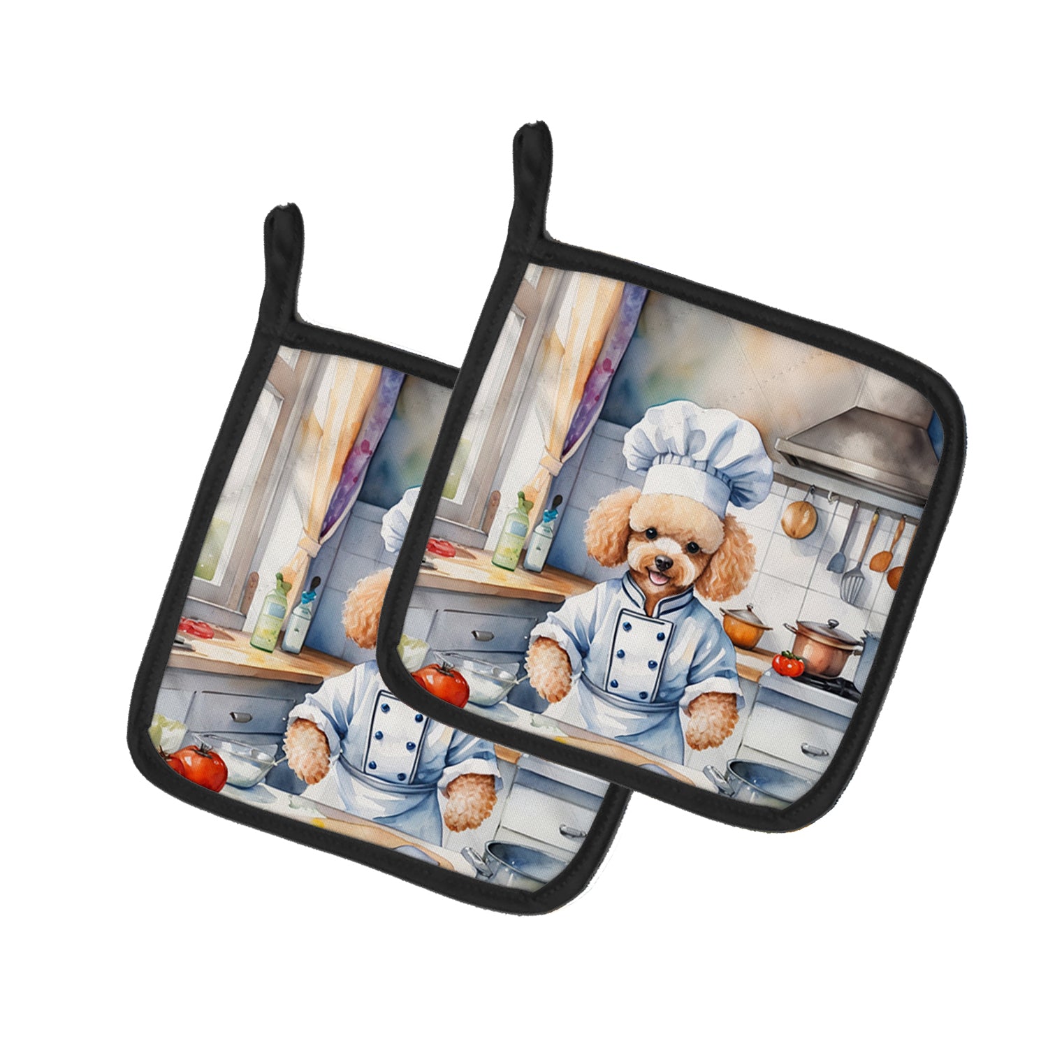 Buy this Poodle The Chef Pair of Pot Holders