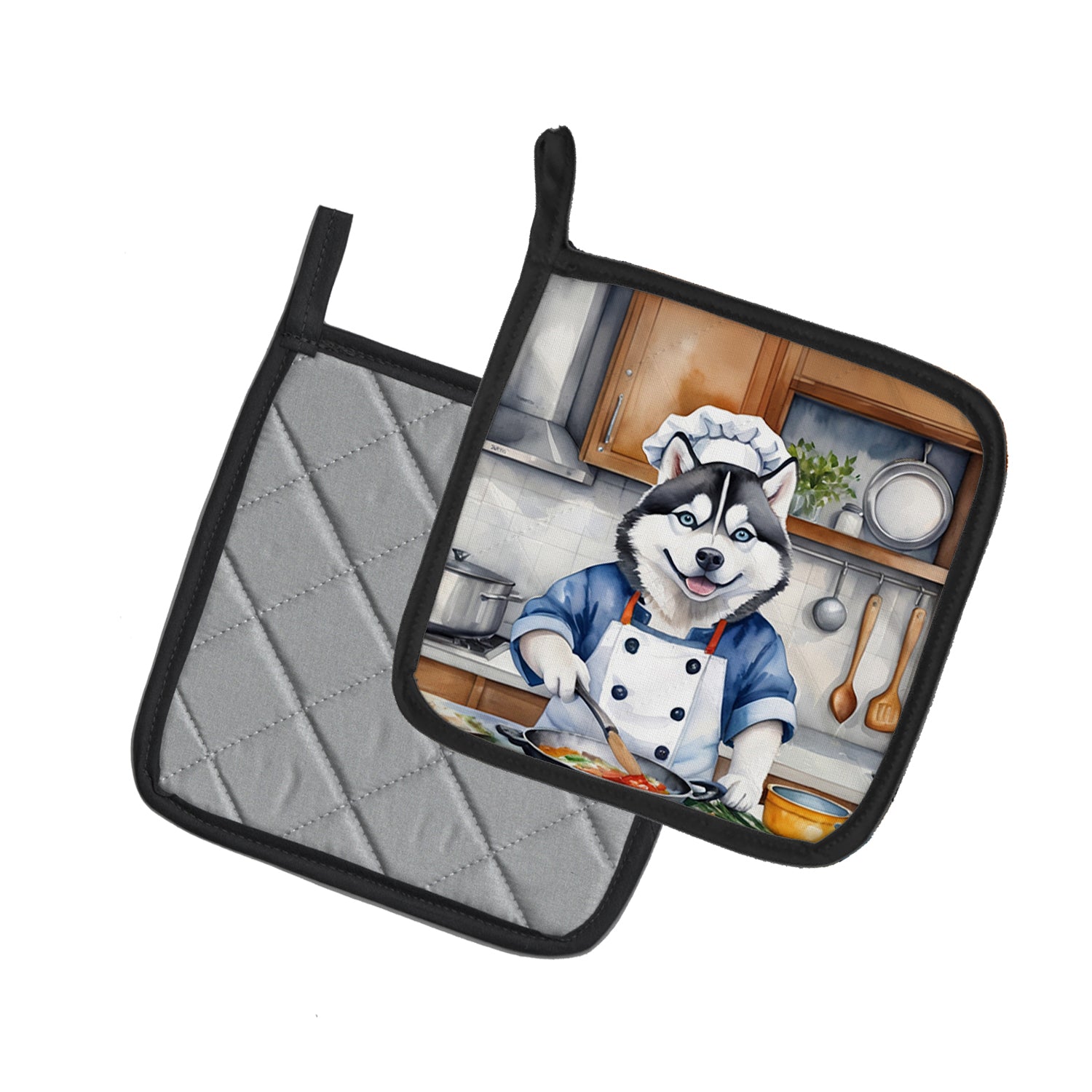 Buy this Siberian Husky The Chef Pair of Pot Holders