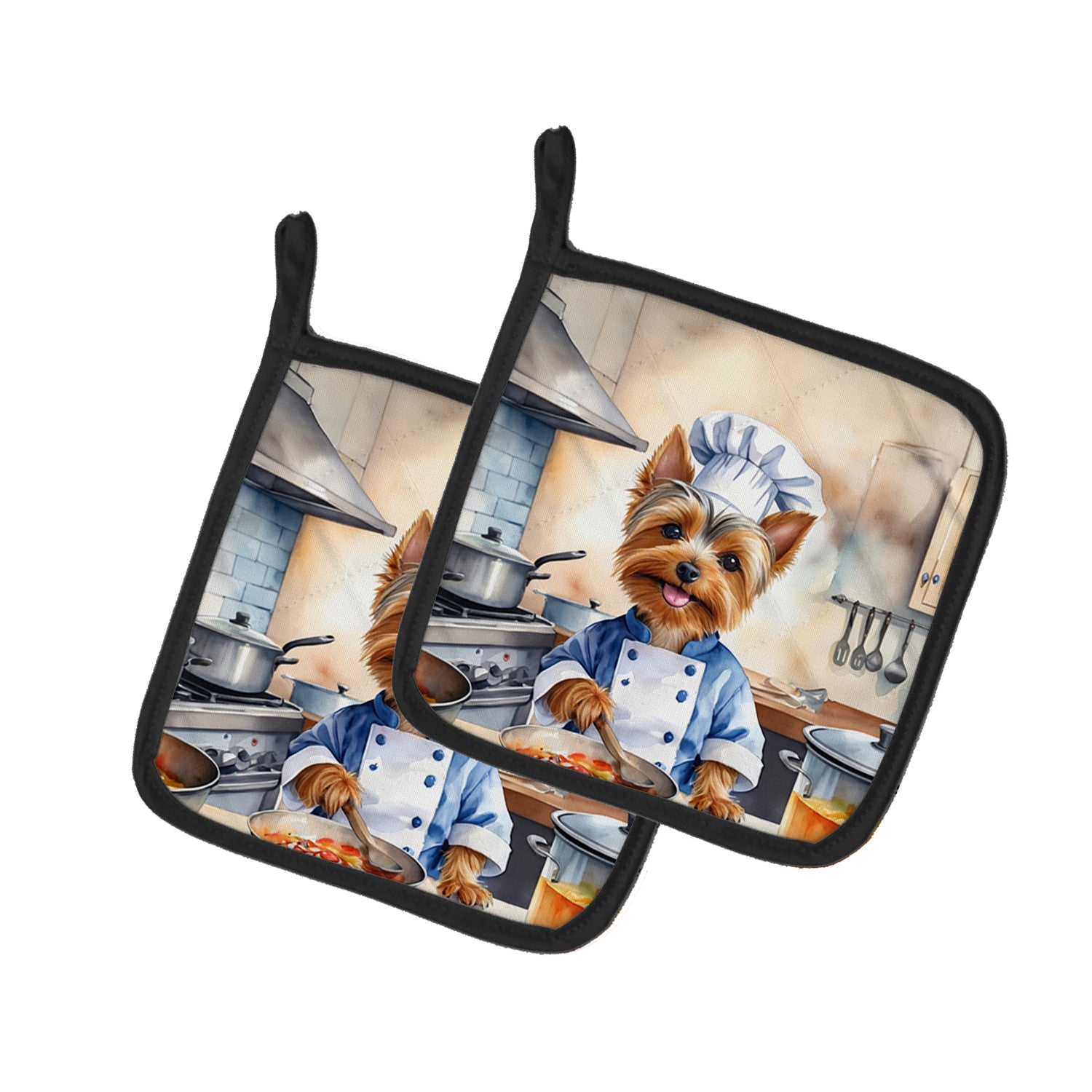 Buy this Silky Terrier The Chef Pair of Pot Holders
