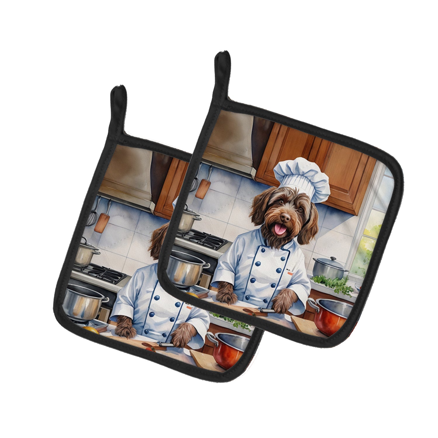 Buy this Wirehaired Pointing Griffon The Chef Pair of Pot Holders