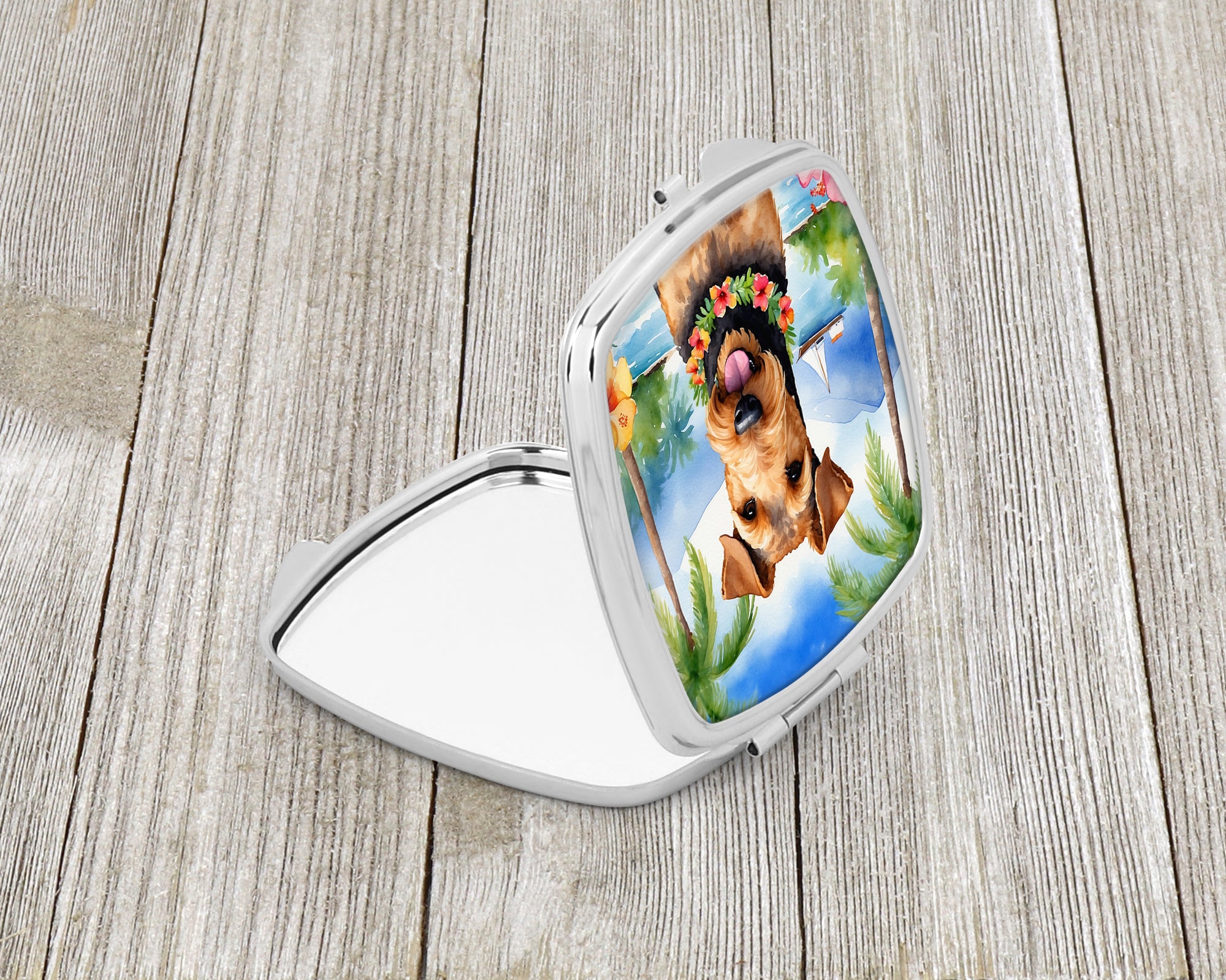 Airedale Terrier Luau Compact Mirror