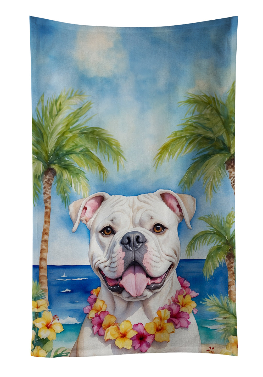 Buy this American Bulldog Luau Kitchen Towel