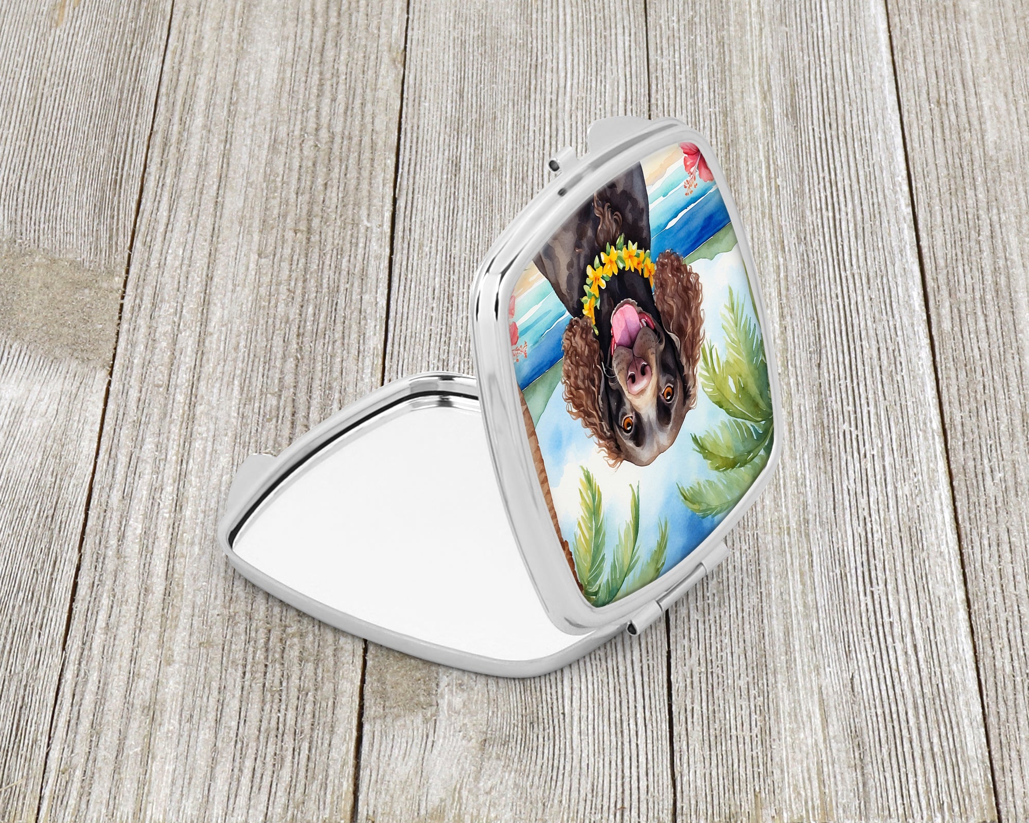 Buy this American Water Spaniel Luau Compact Mirror