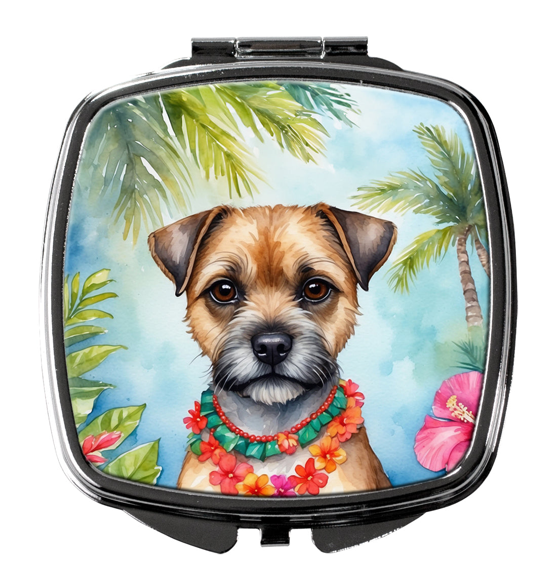 Buy this Border Terrier Luau Compact Mirror