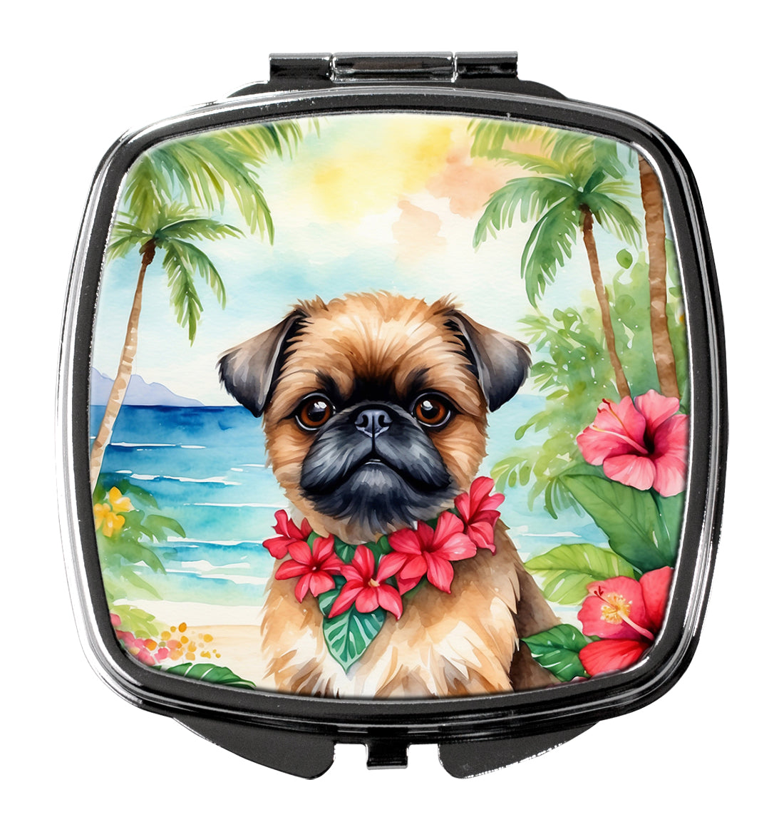 Buy this Brussels Griffon Luau Compact Mirror