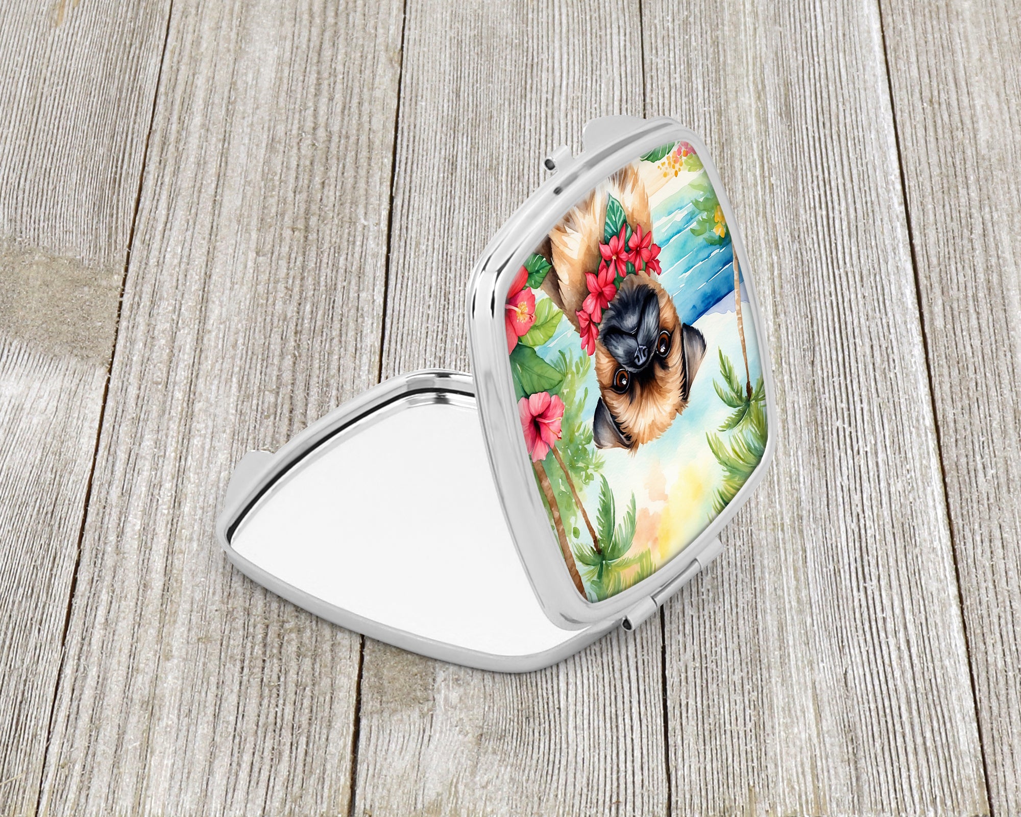 Buy this Brussels Griffon Luau Compact Mirror
