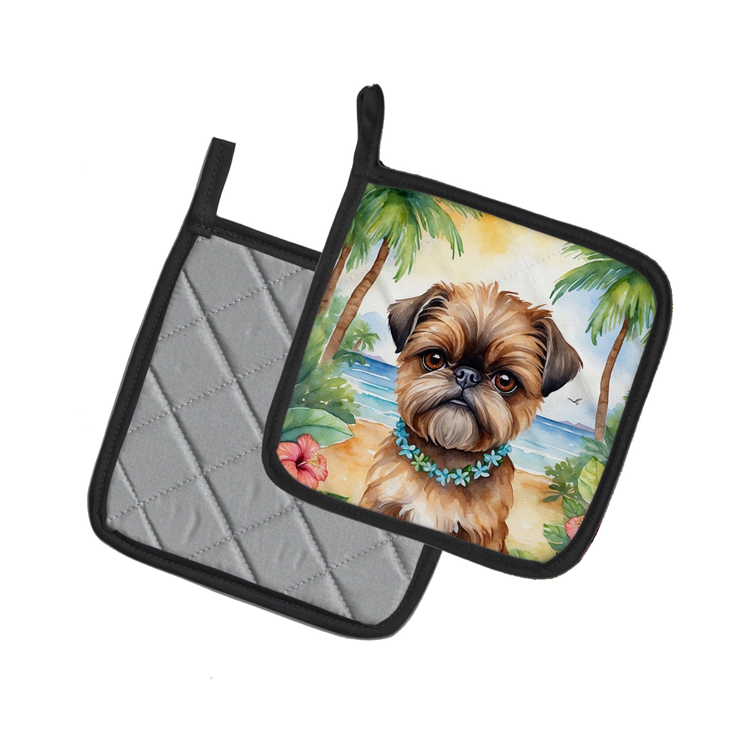 Buy this Brussels Griffon Luau Pair of Pot Holders