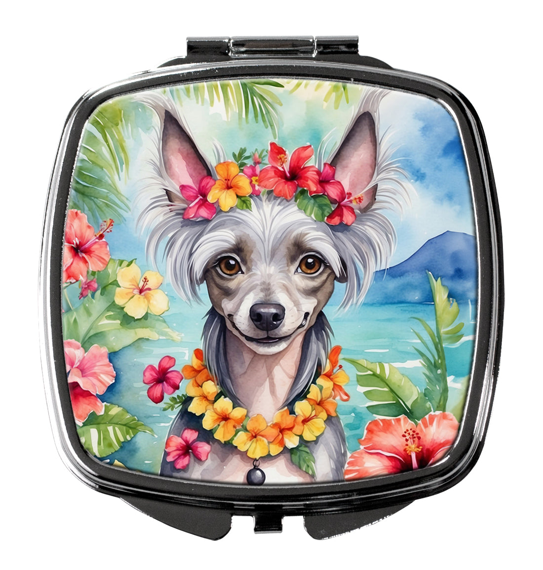 Buy this Chinese Crested Luau Compact Mirror