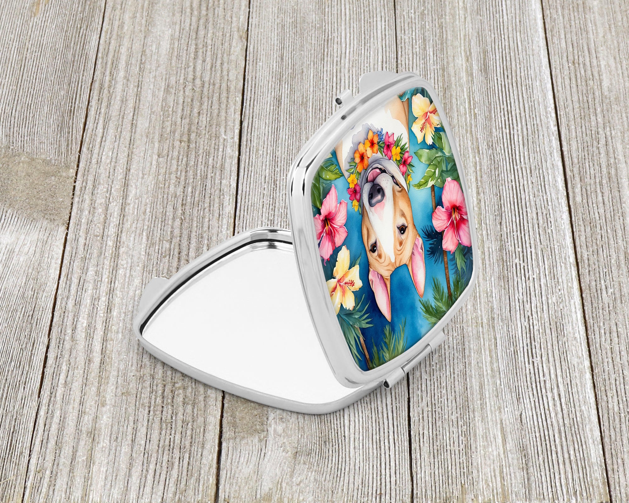 Buy this English Bull Terrier Luau Compact Mirror