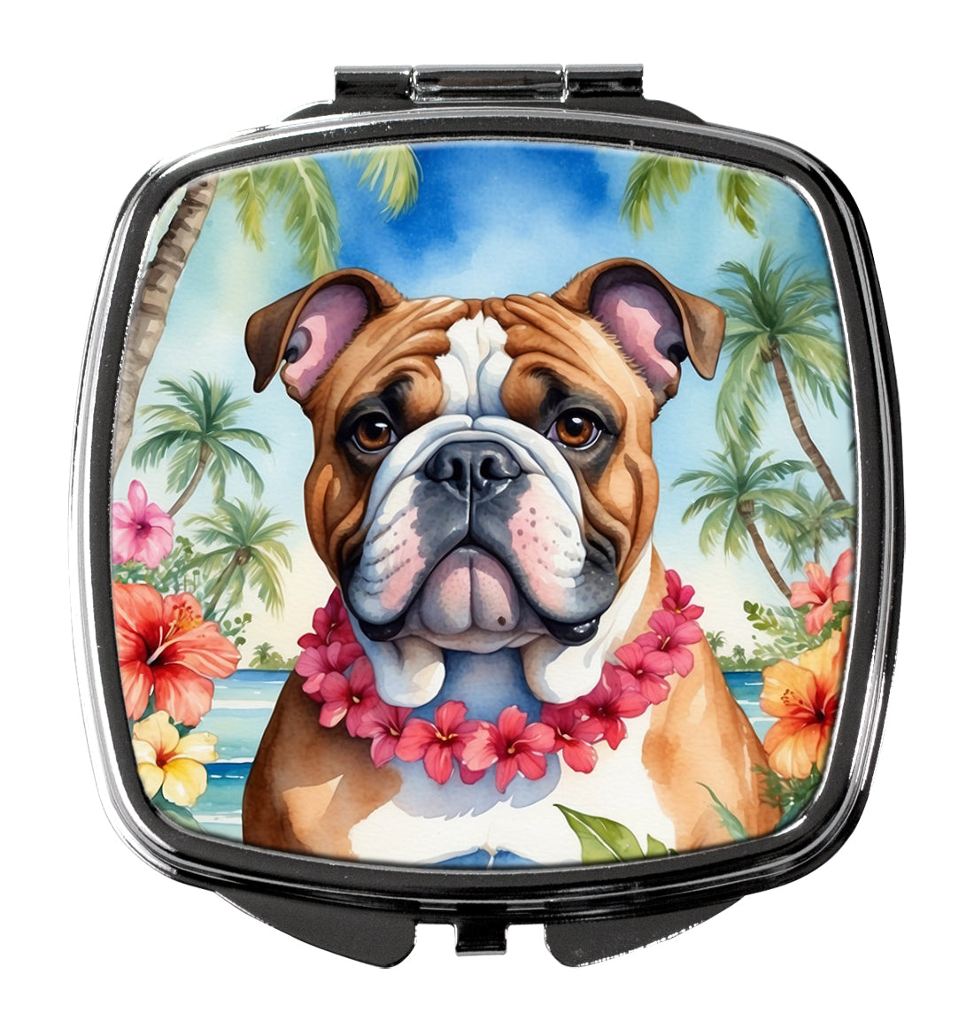 Buy this English Bulldog Luau Compact Mirror