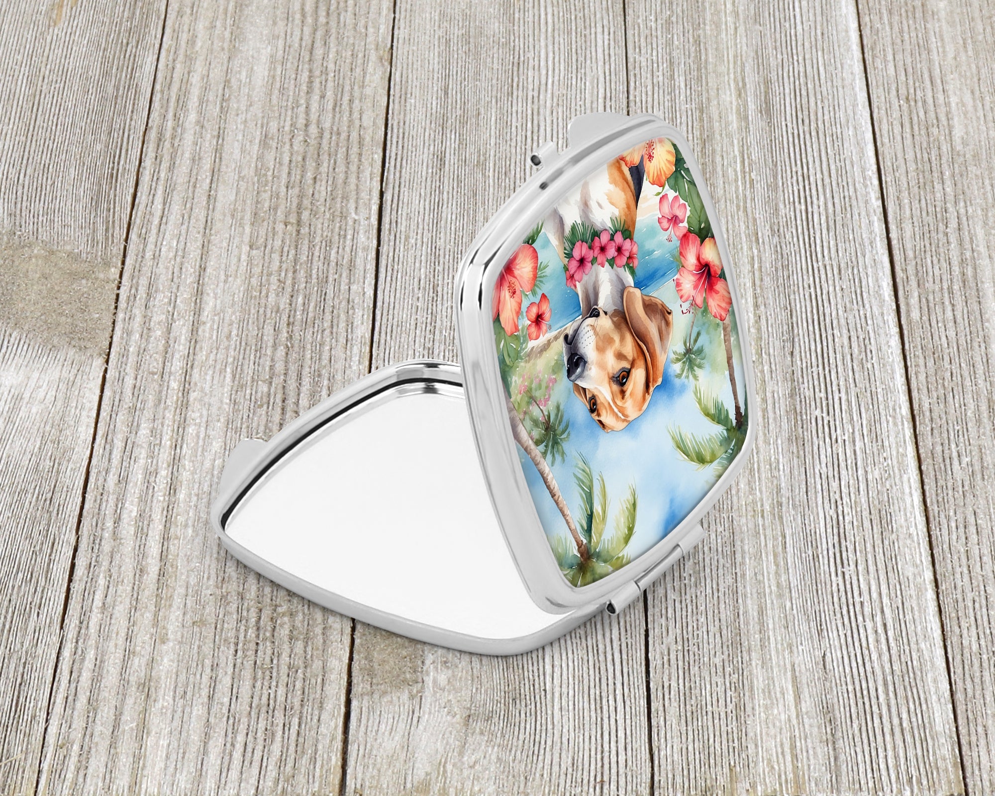 English Foxhound Luau Compact Mirror