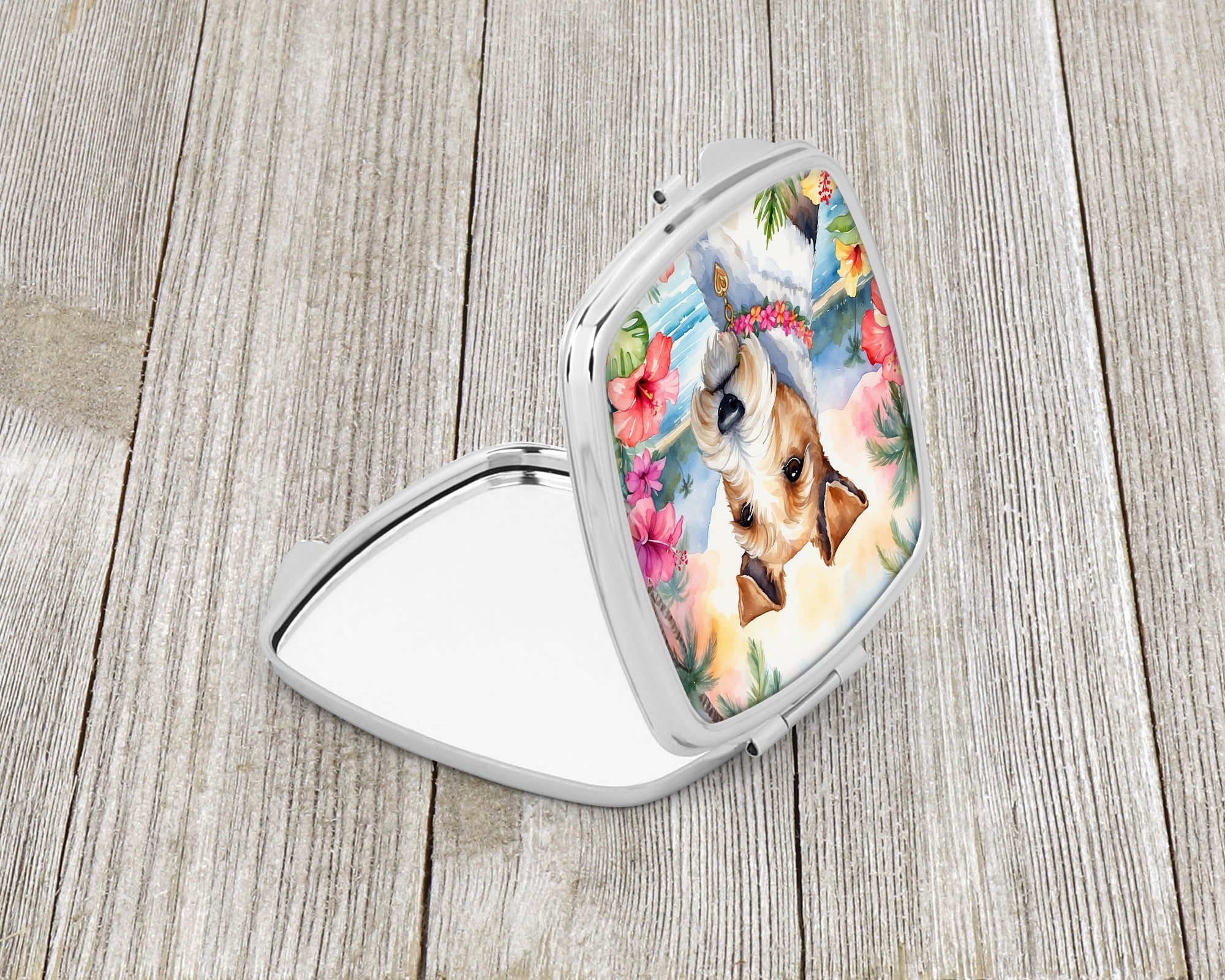 Fox Terrier Luau Compact Mirror