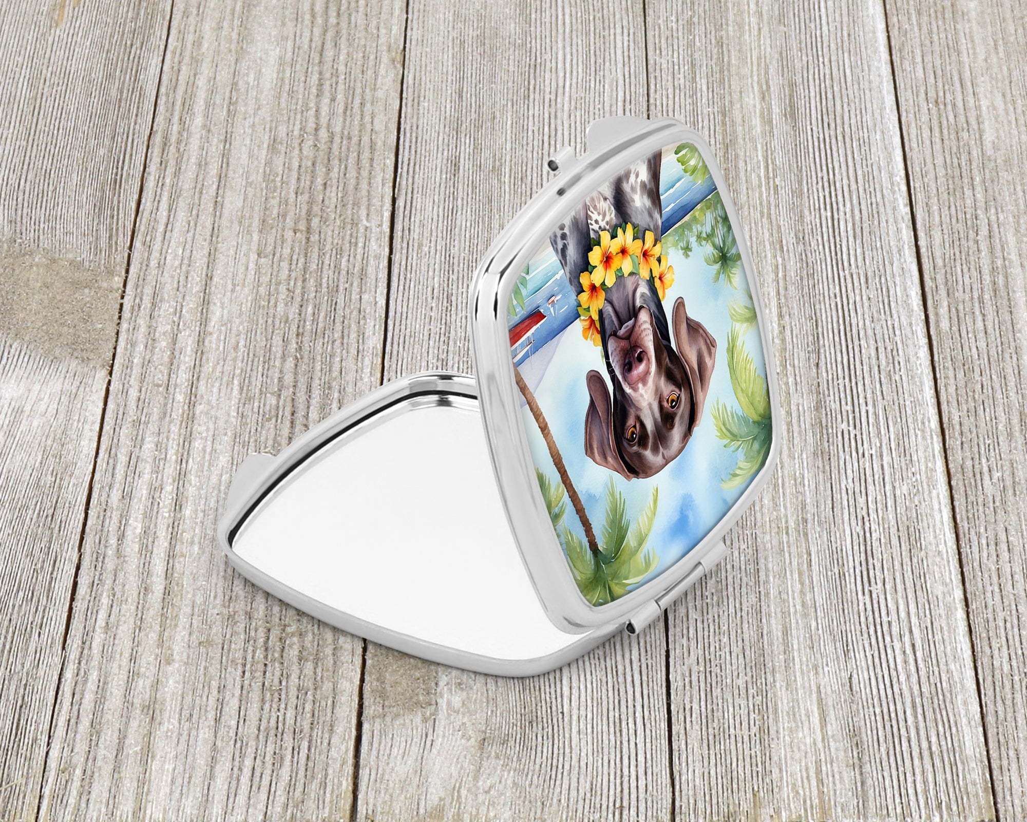 German Shorthaired Pointer Luau Compact Mirror