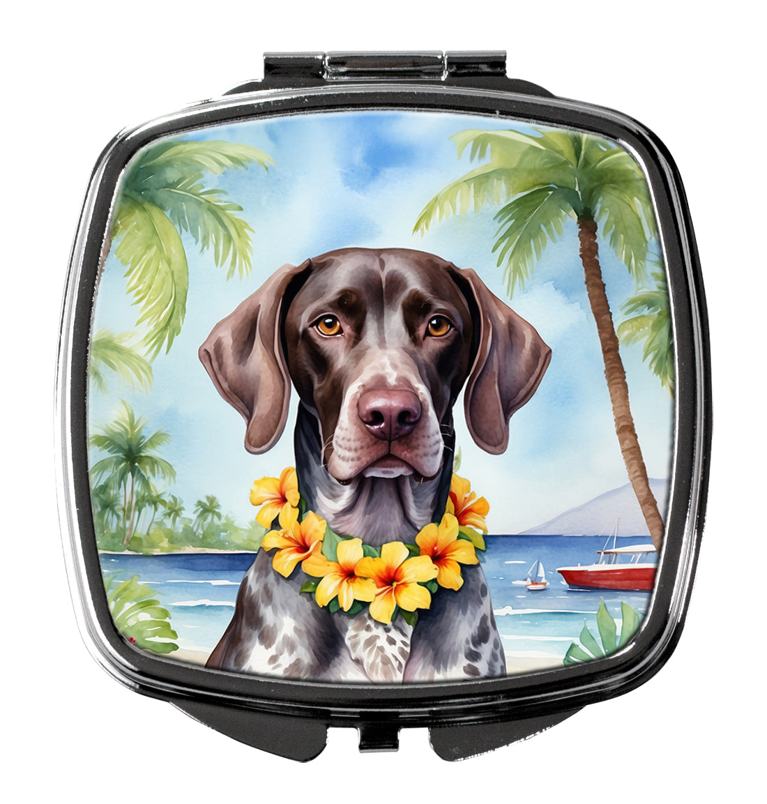 Buy this German Shorthaired Pointer Luau Compact Mirror