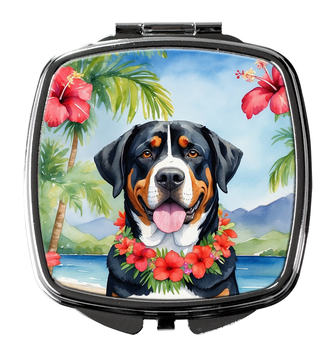 Buy this Greater Swiss Mountain Dog Luau Compact Mirror