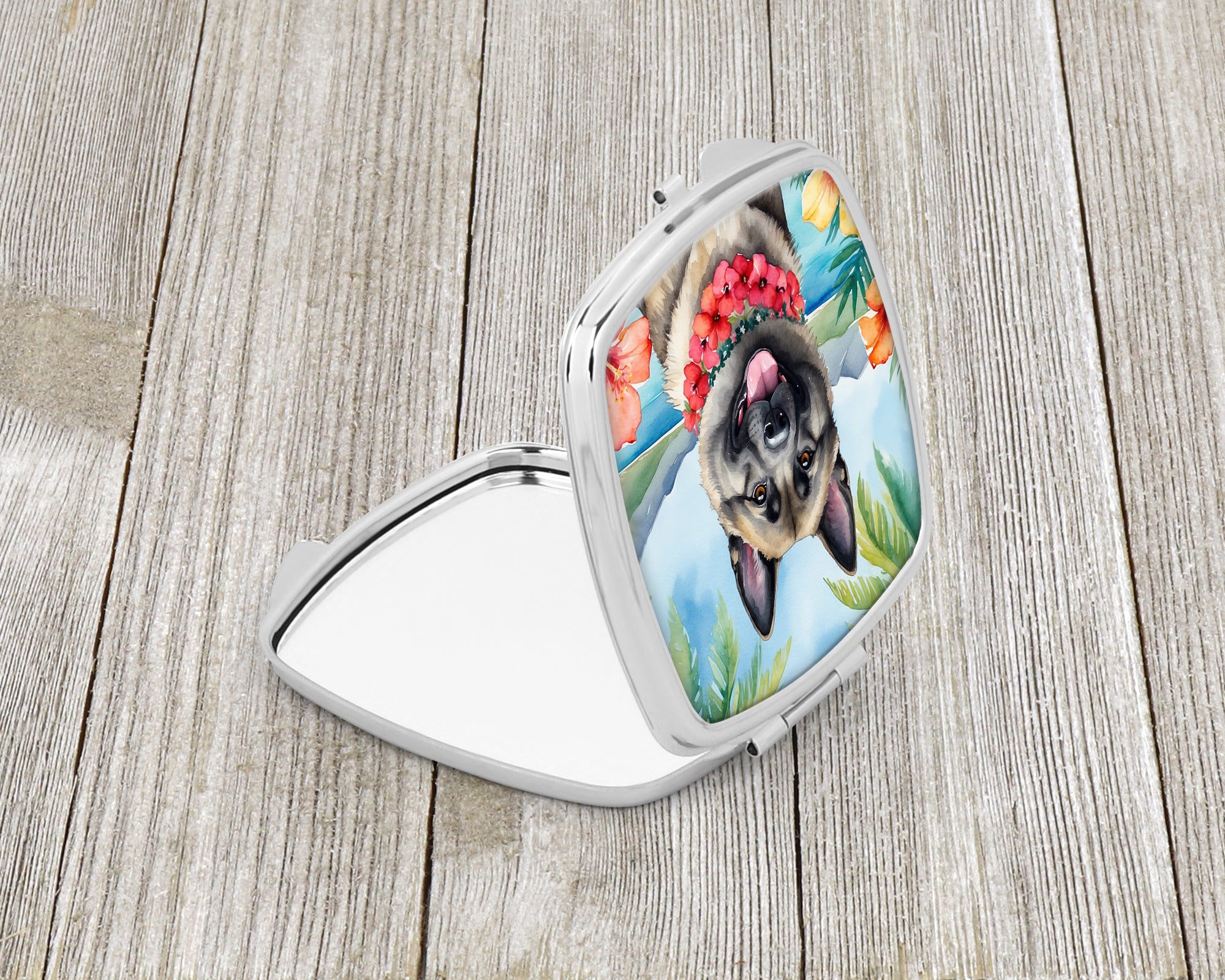 Buy this Norwegian Elkhound Luau Compact Mirror