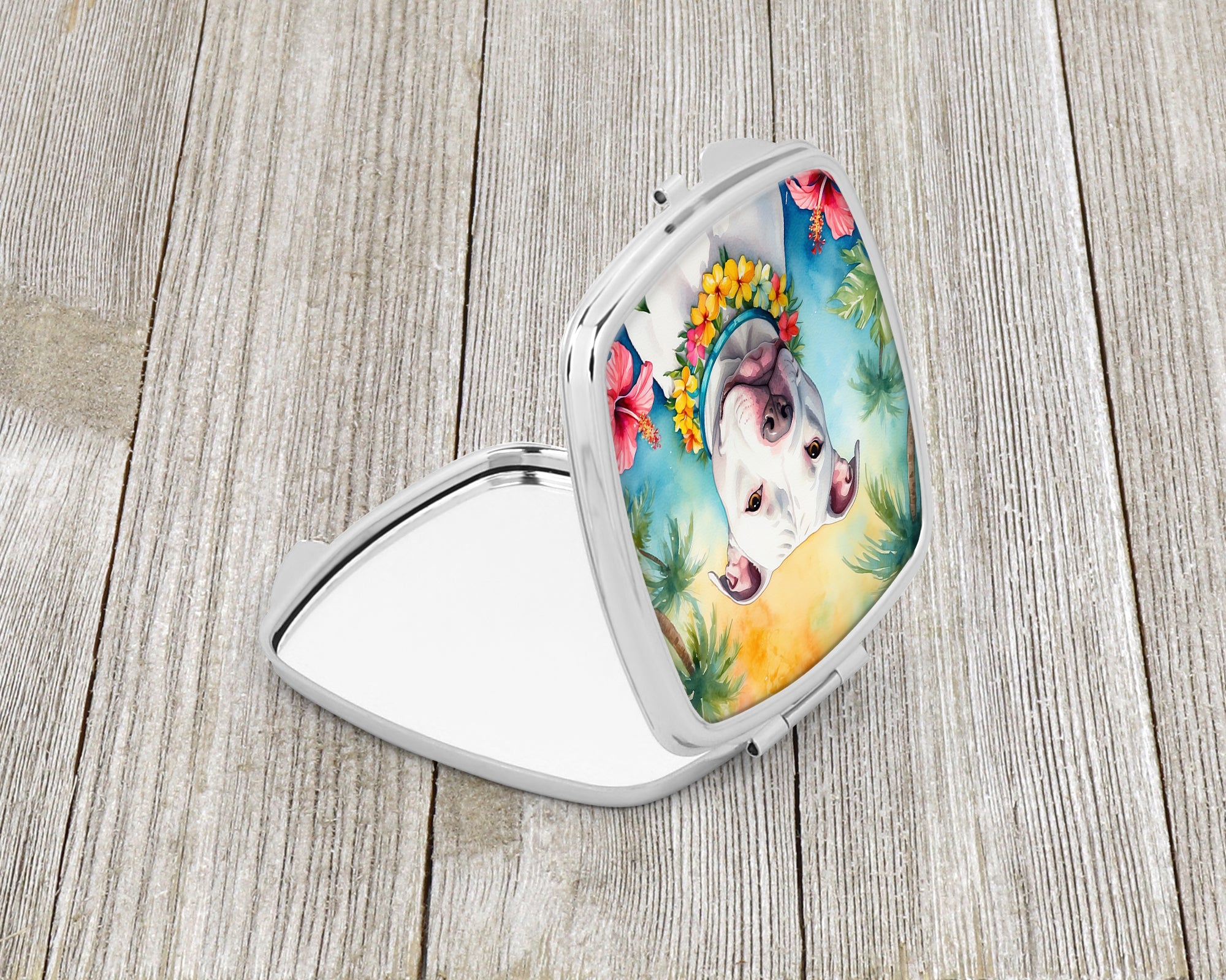 Buy this Pit Bull Terrier Luau Compact Mirror