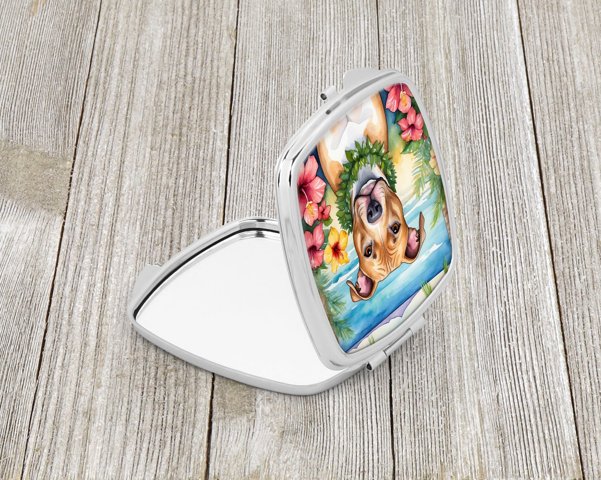 Buy this Pit Bull Terrier Luau Compact Mirror