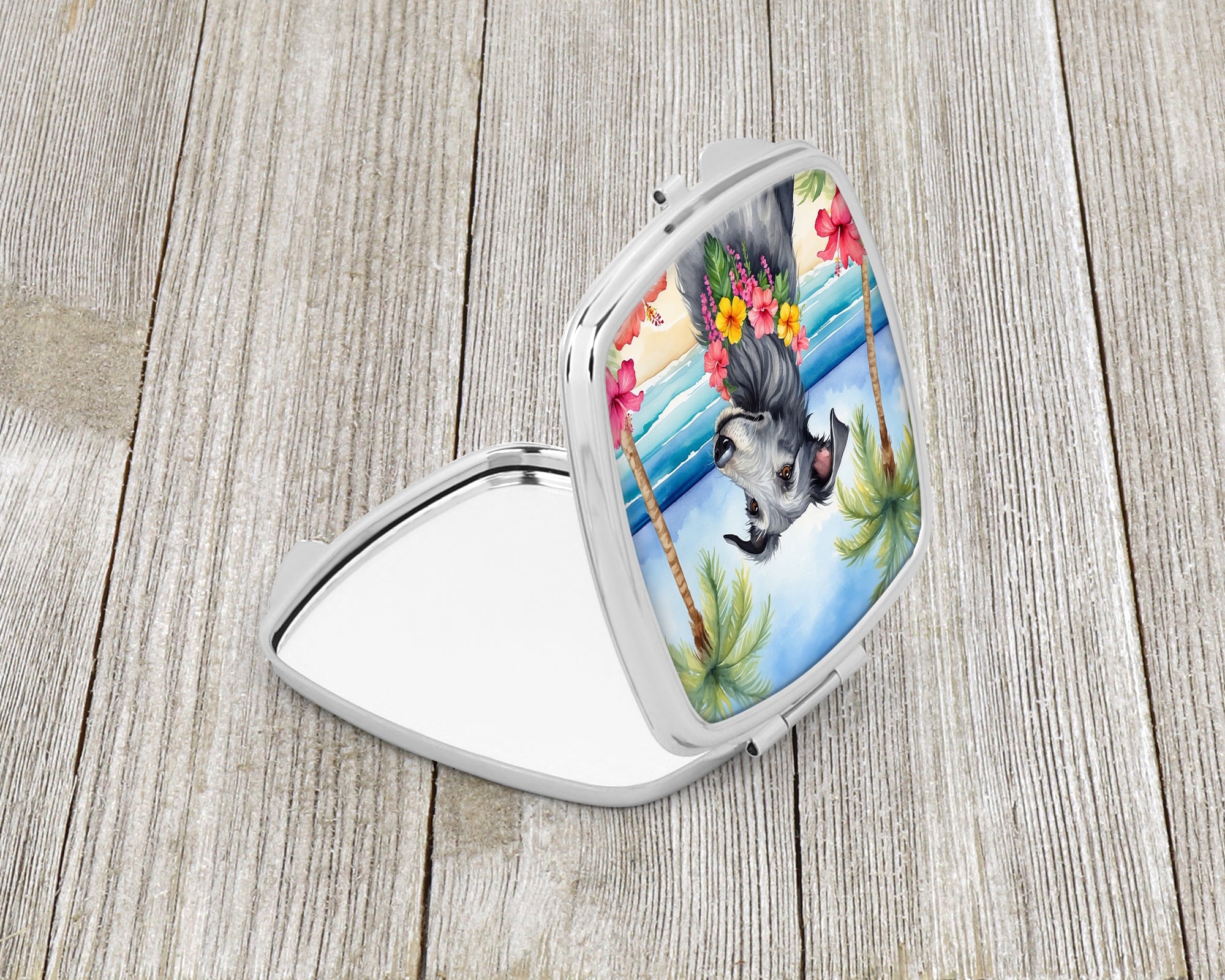Scottish Deerhound Luau Compact Mirror