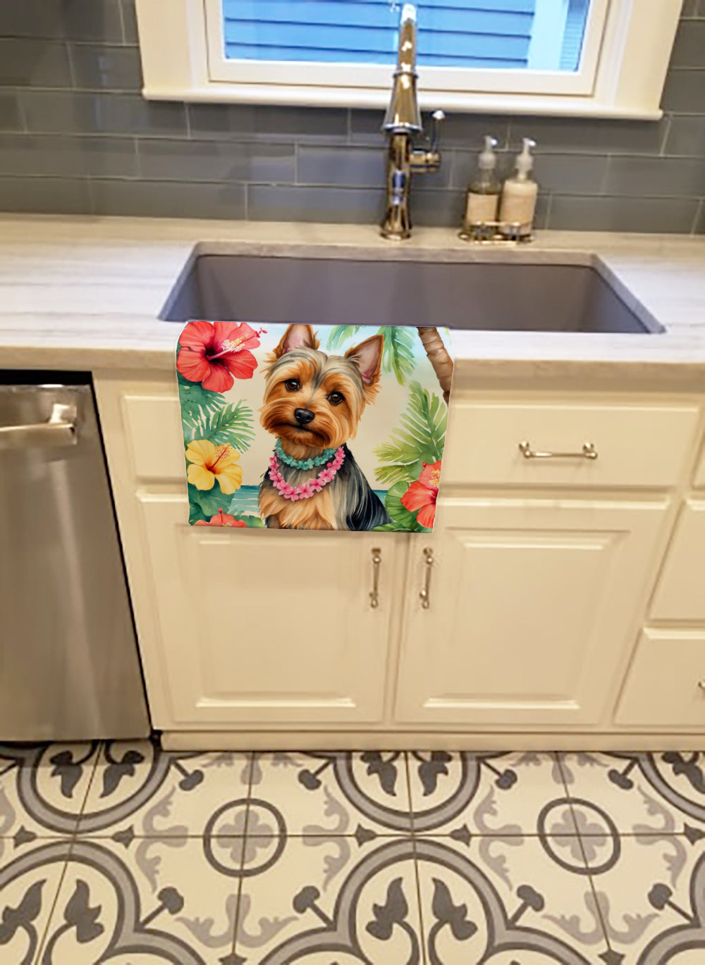 Buy this Silky Terrier Luau Kitchen Towel