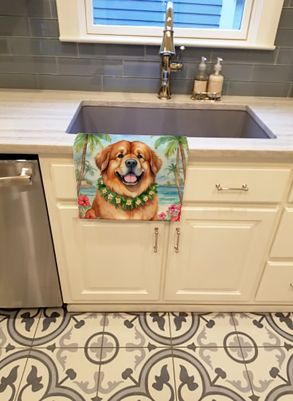 Buy this Tibetan Mastiff Luau Kitchen Towel