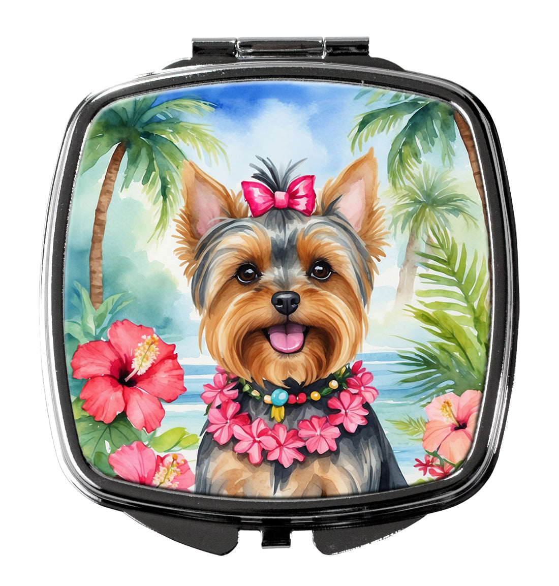 Buy this Yorkshire Terrier Luau Compact Mirror