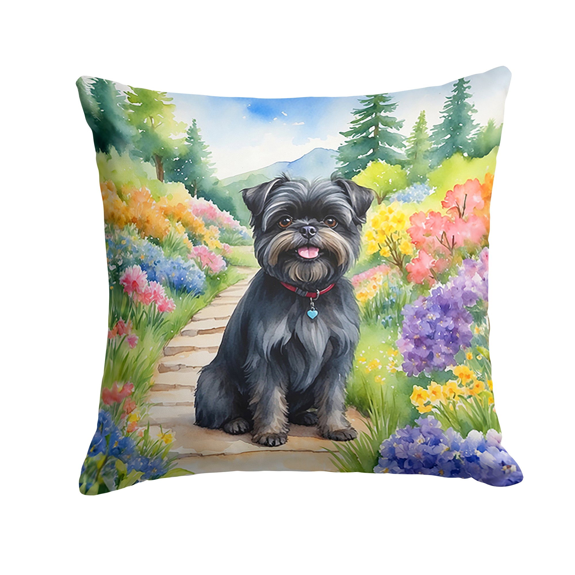 Buy this Affenpinscher Spring Garden Throw Pillow