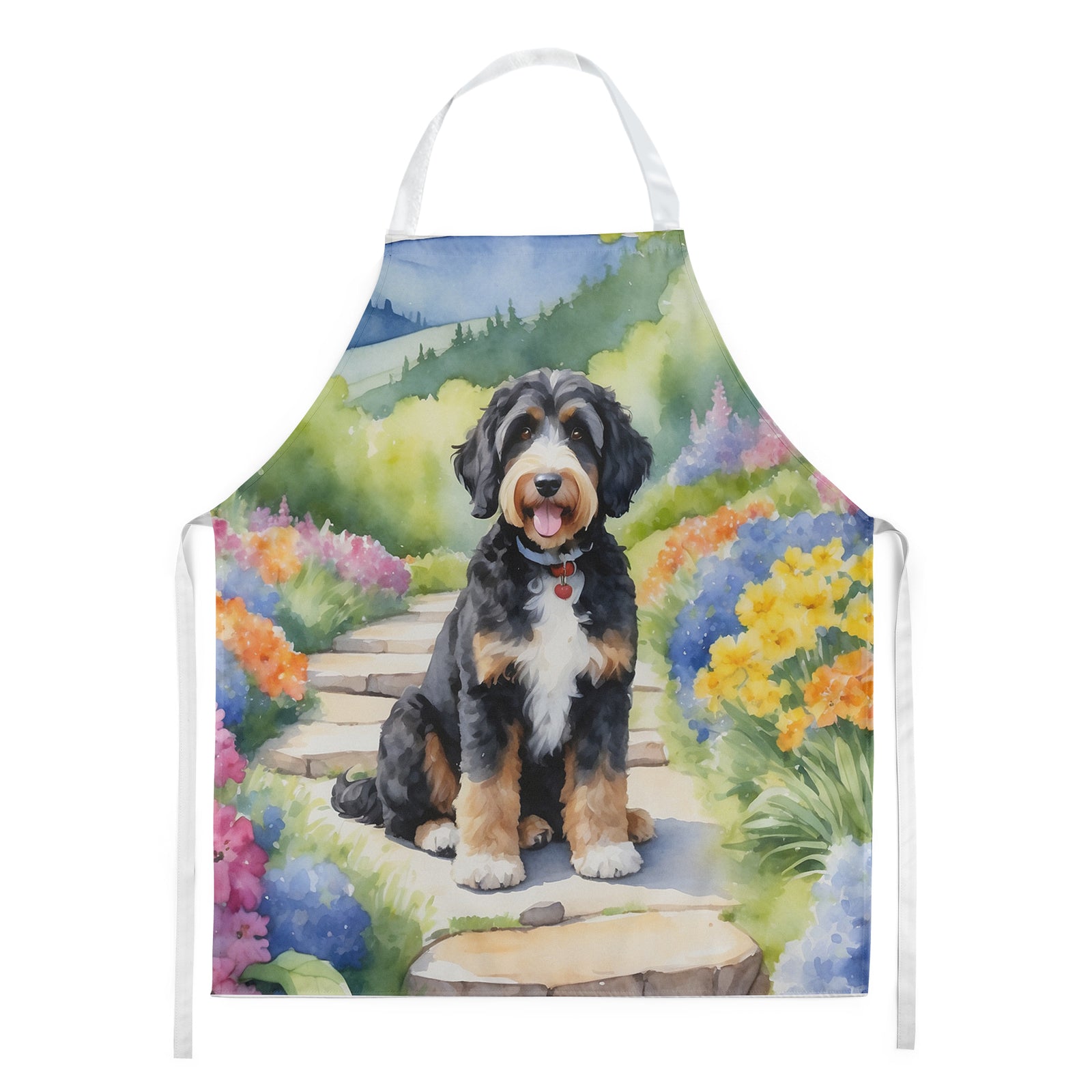 Buy this Bernedoodle Spring Path Apron