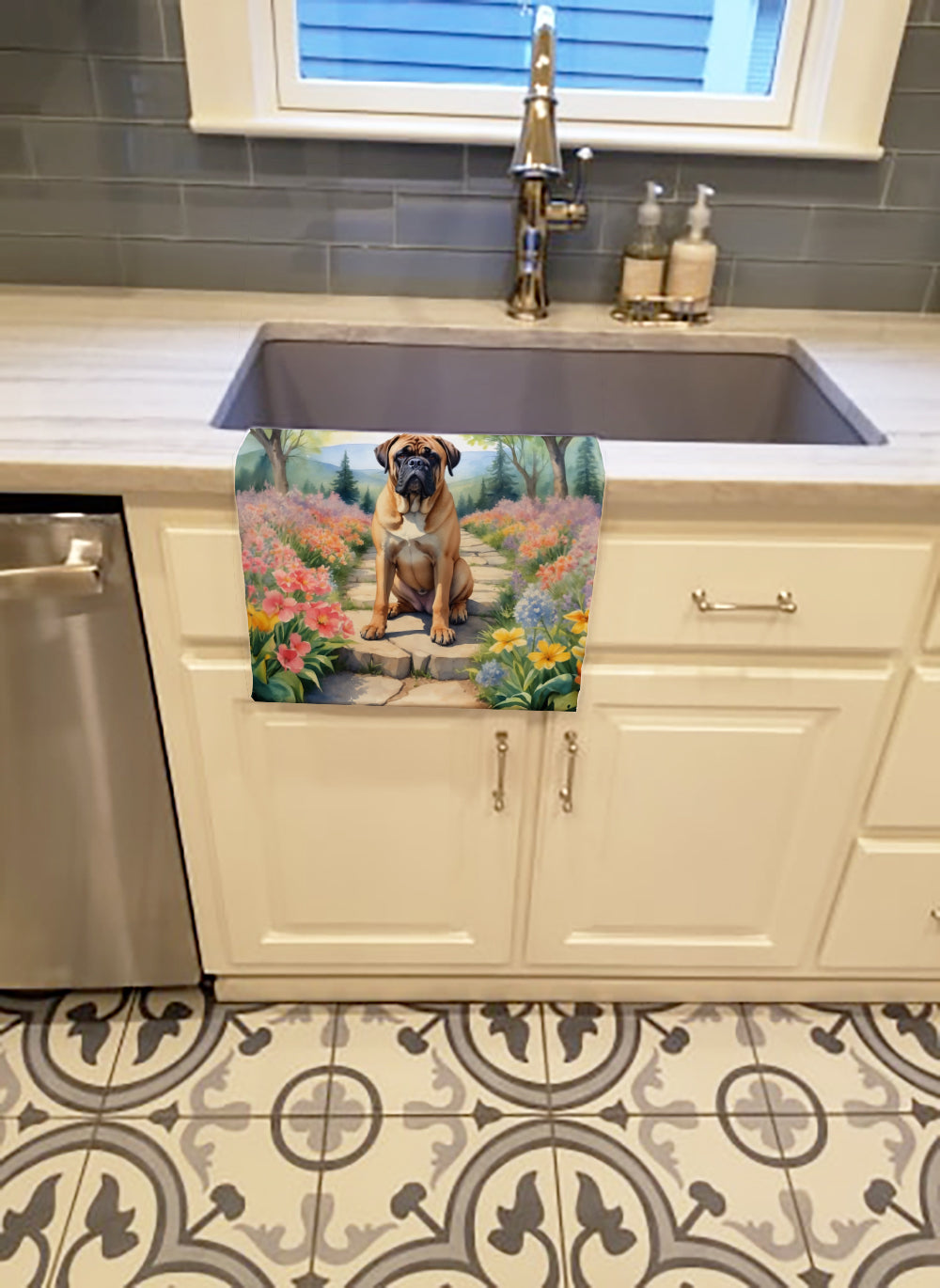 Buy this Bullmastiff Spring Path Kitchen Towel
