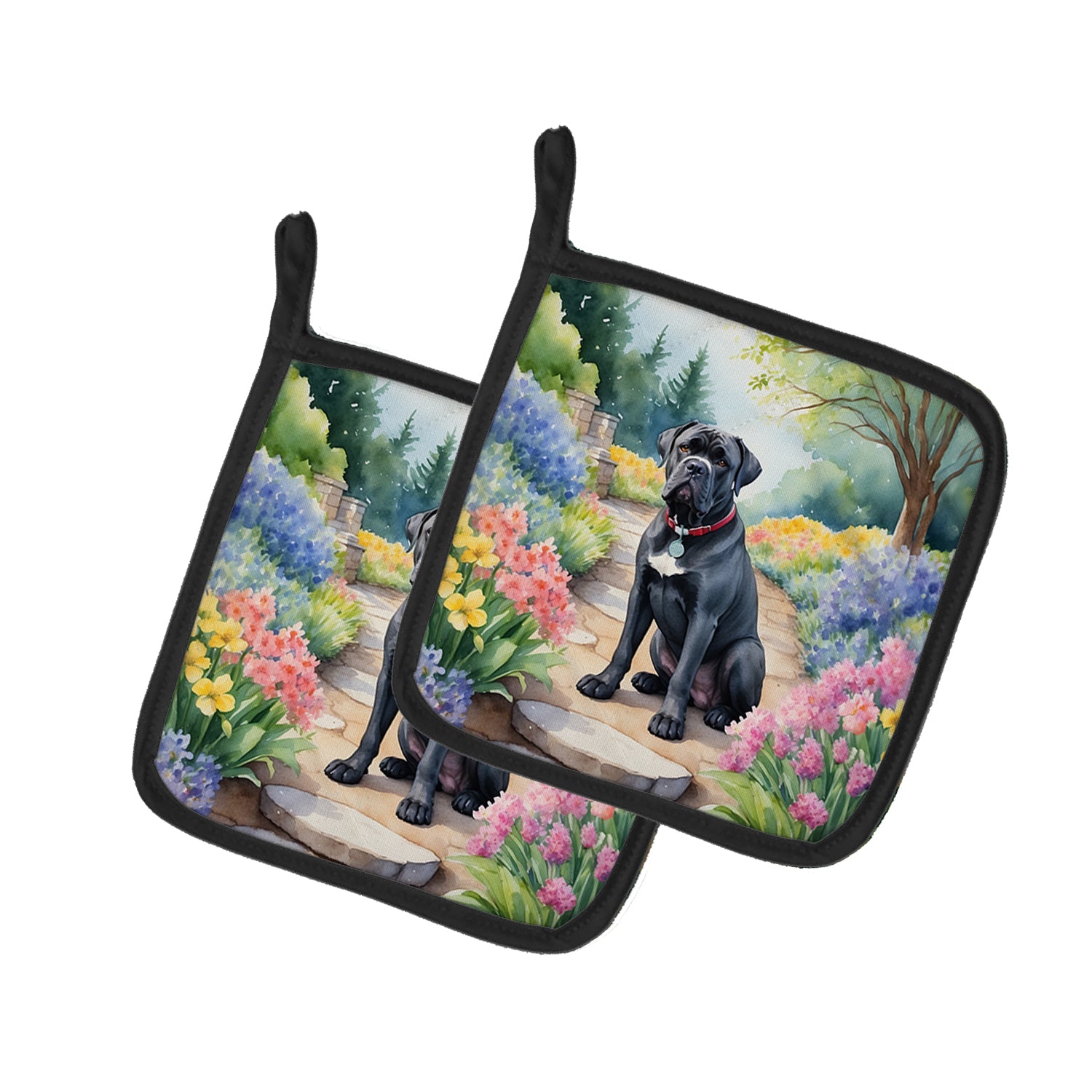 Buy this Cane Corso Spring Path Pair of Pot Holders